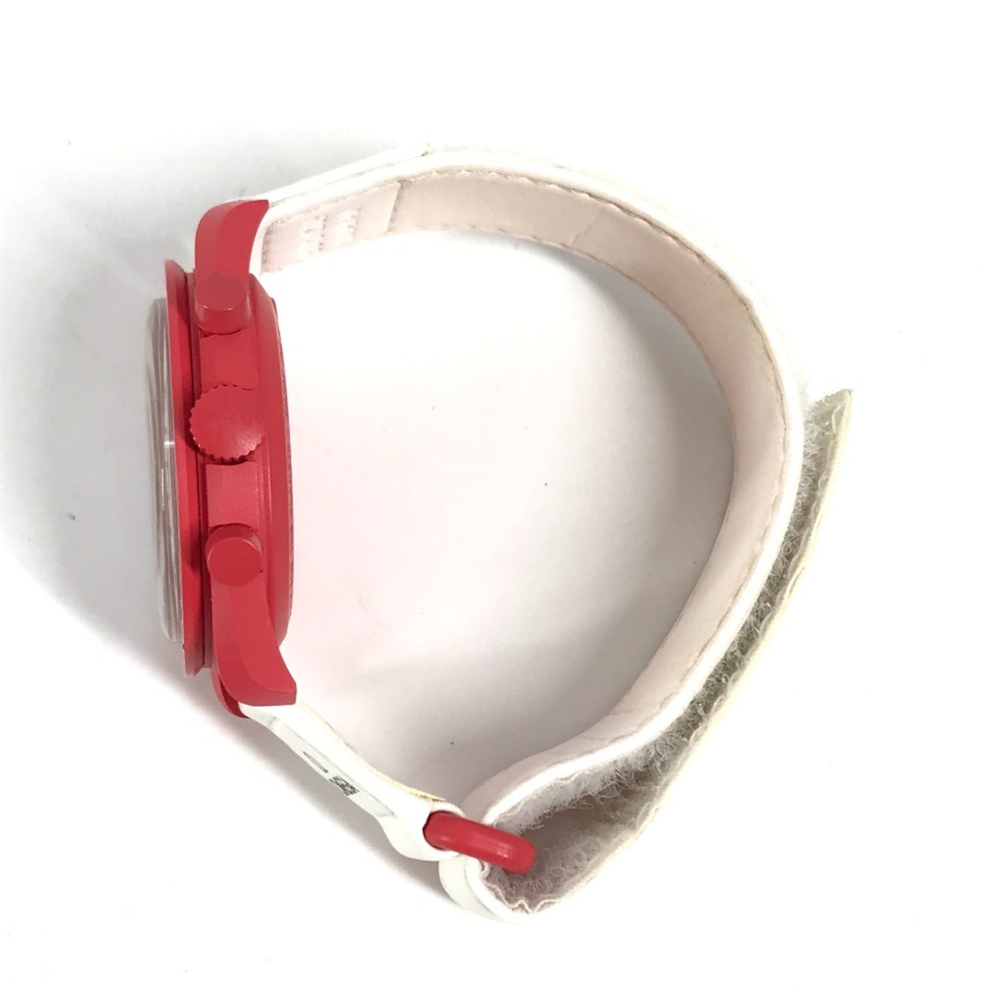 OMEGA Swatch SO33R100 – Omega-Kooperation „Moon MISSION TO MARS“ – Mars-Uhr für Damen, Rot