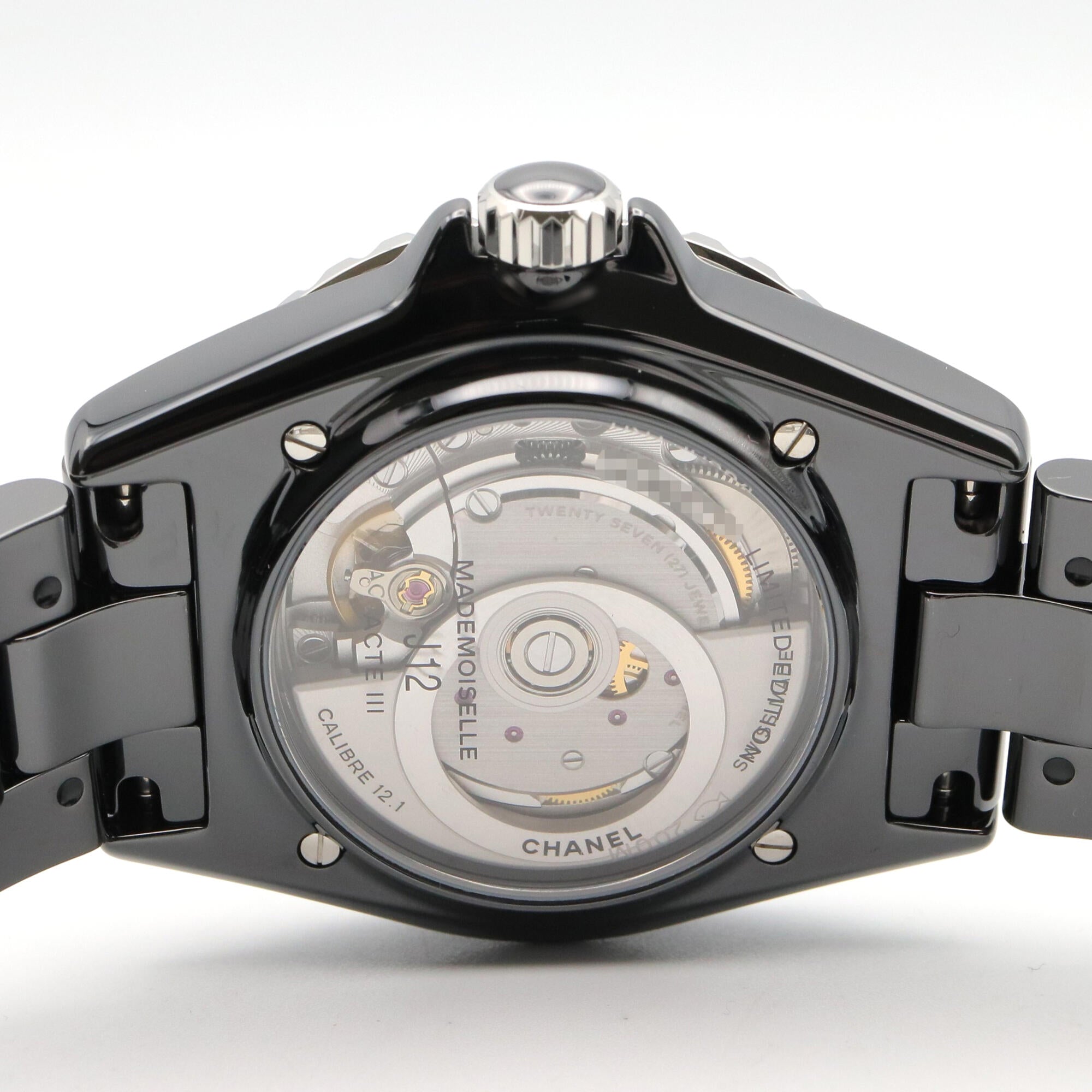Montre Pour Hommes Chanel Mademoiselle J12 La Pausa en céramique, Noir, modèle H7609