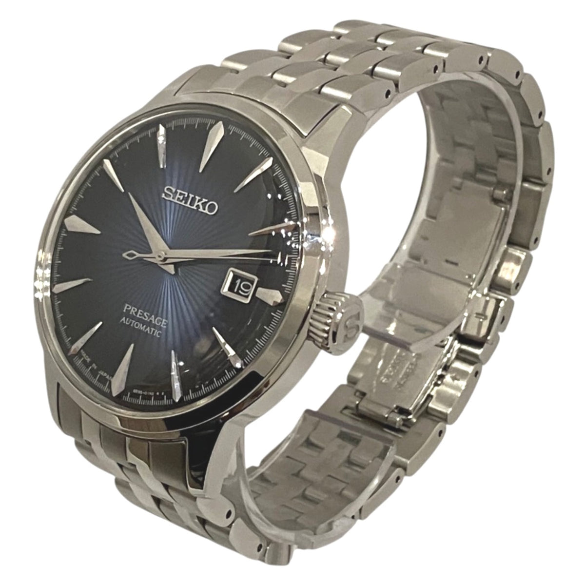 Montre Seiko Presage Cocktail Time SARY123 4B35-01T0, cadran bleu, 38 mm
