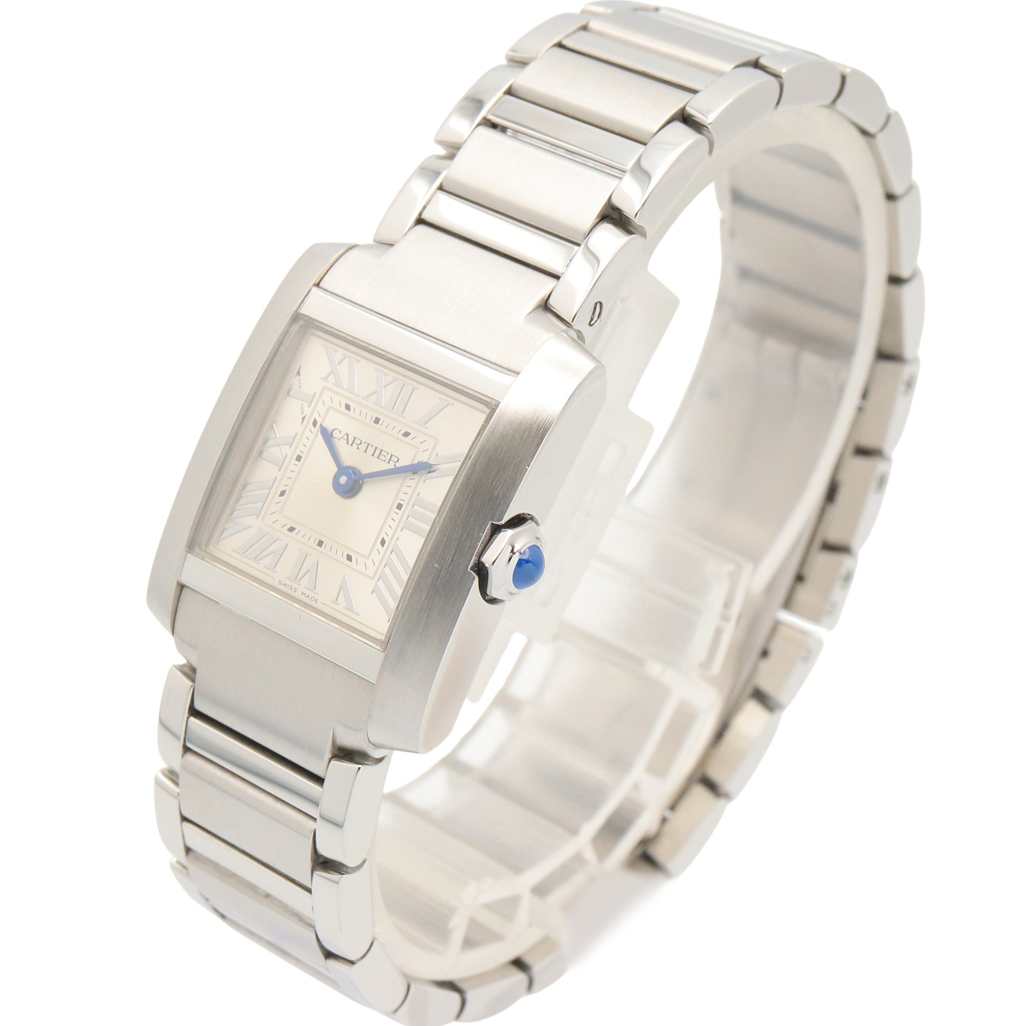 Cartier Tank Française SM Watch, Stainless Steel, Ladies, Silver Tone, WSTA0065