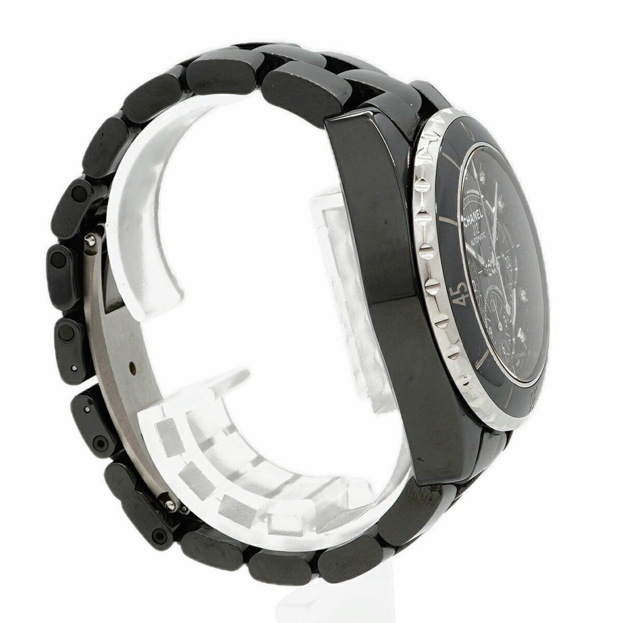 Chanel J12 Diamond H2419 Black Dial Men's Watch