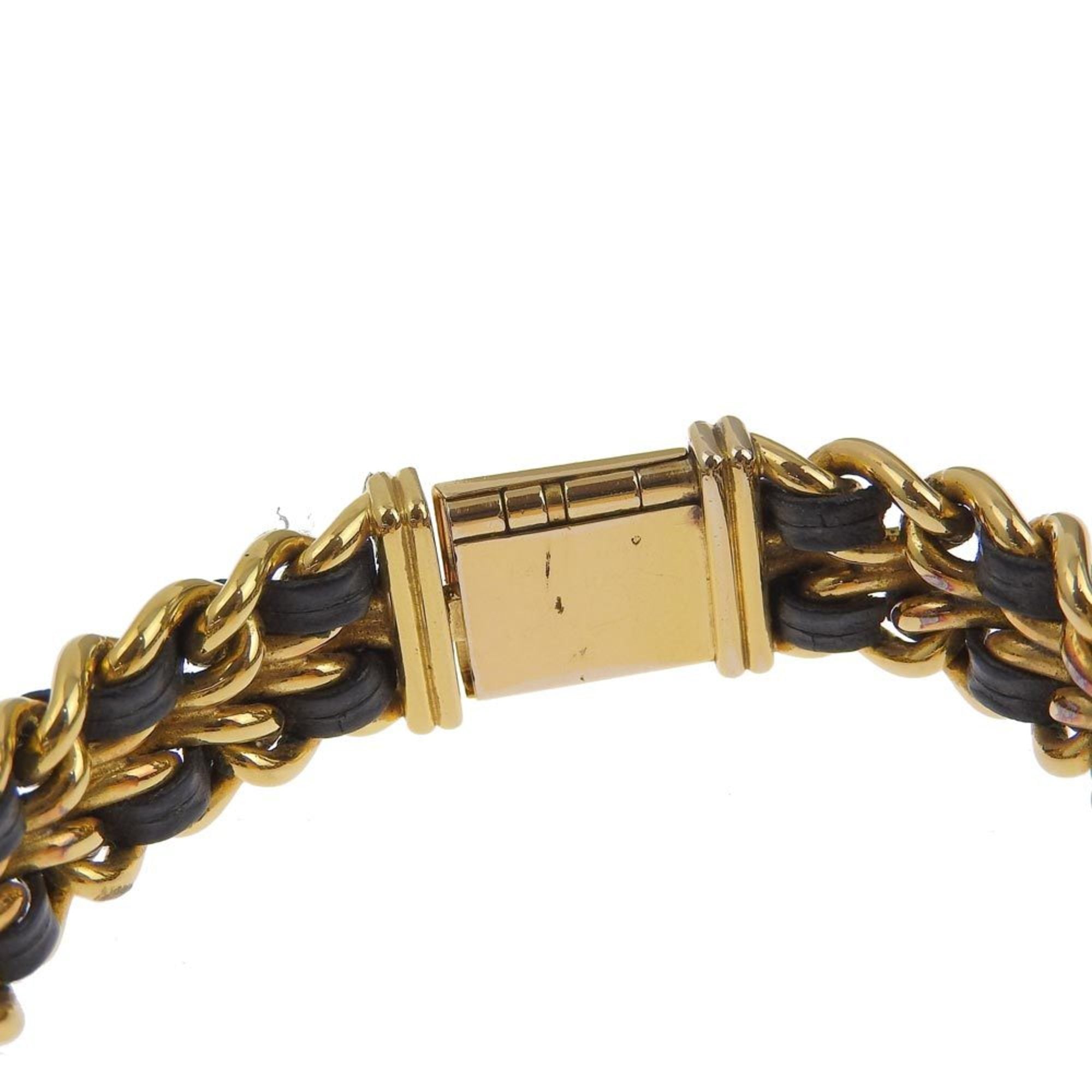 CHANEL Premiere L Uhr H0001 vergoldet x Leder, Swiss MadeSchwarz Quarz analoges Zifferblatt, Damenuhr