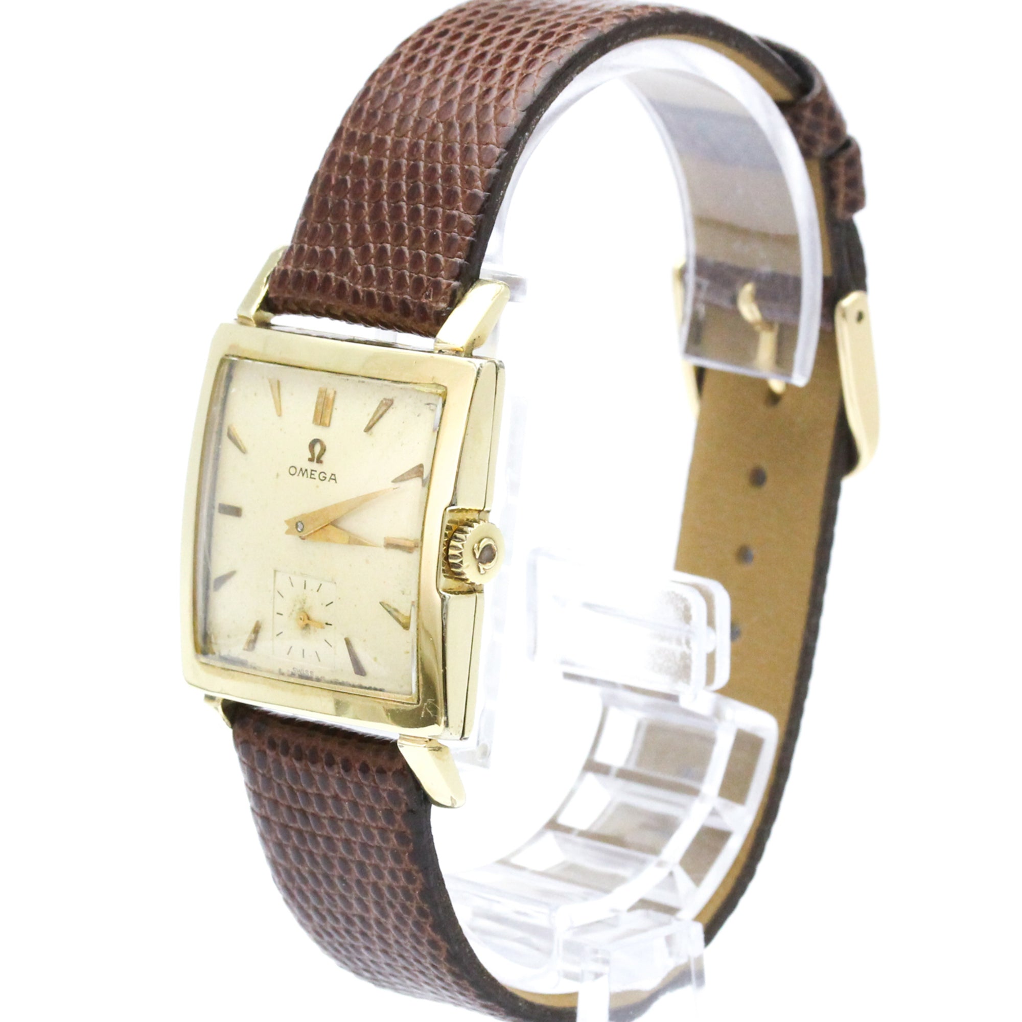 OMEGA Cal 302 Gold Plated hand-Winding Mens Watch 6264 Vintage