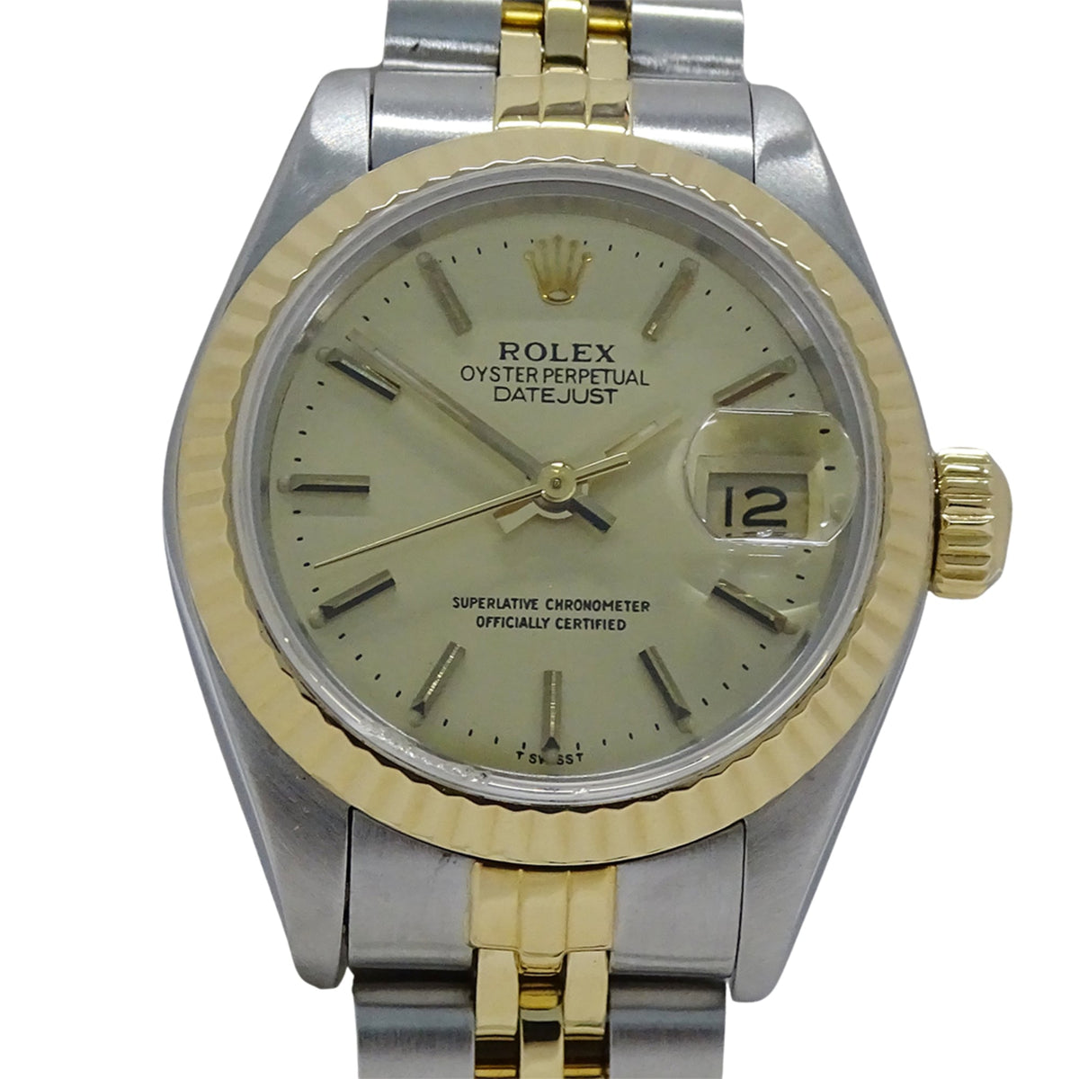 Rolex Datejust 69173 L, goldenes Zifferblatt, 26 mm Uhr