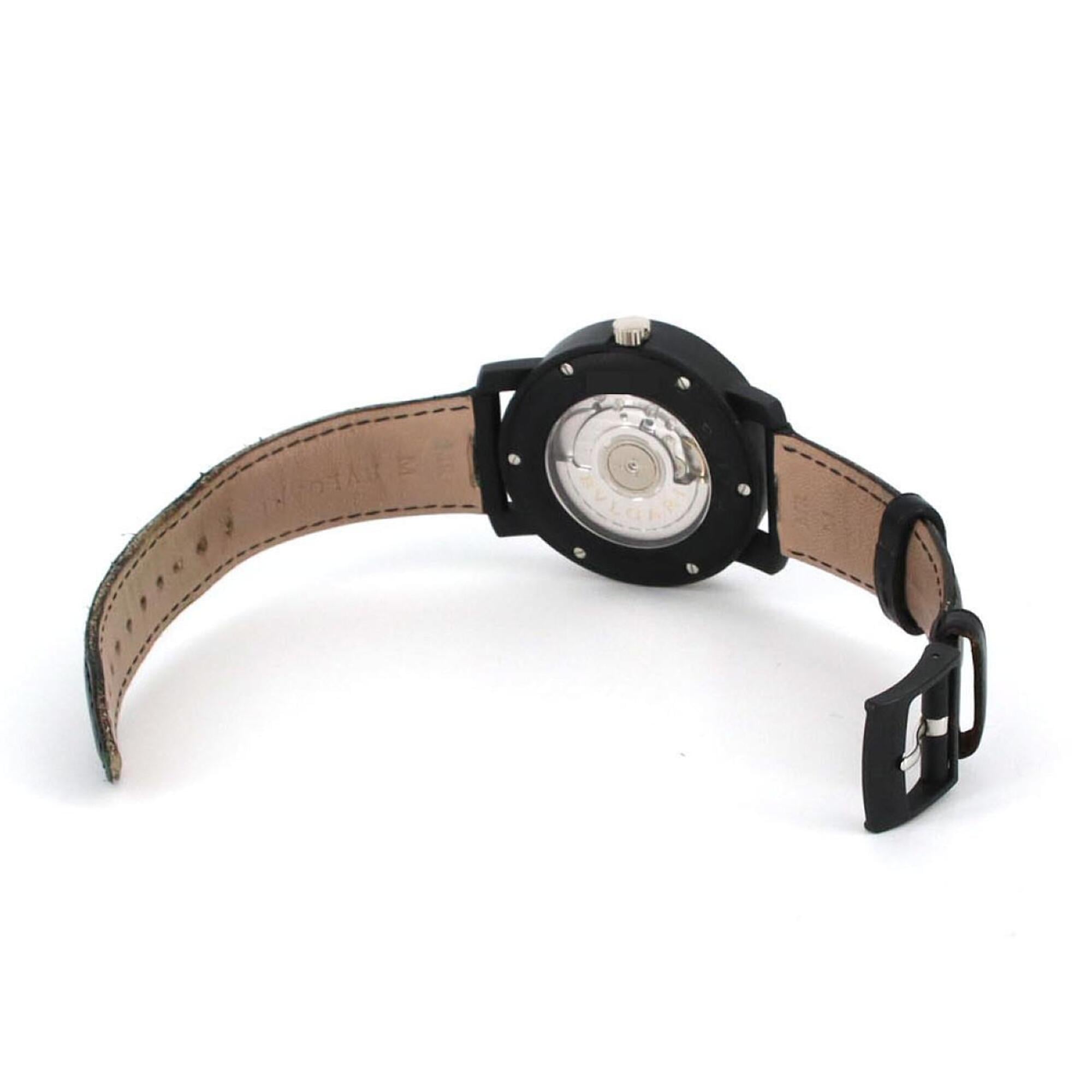 Bvlgari Carbon BB40CL/BBW40CGLD Black Dial Carbon 40mm Watch