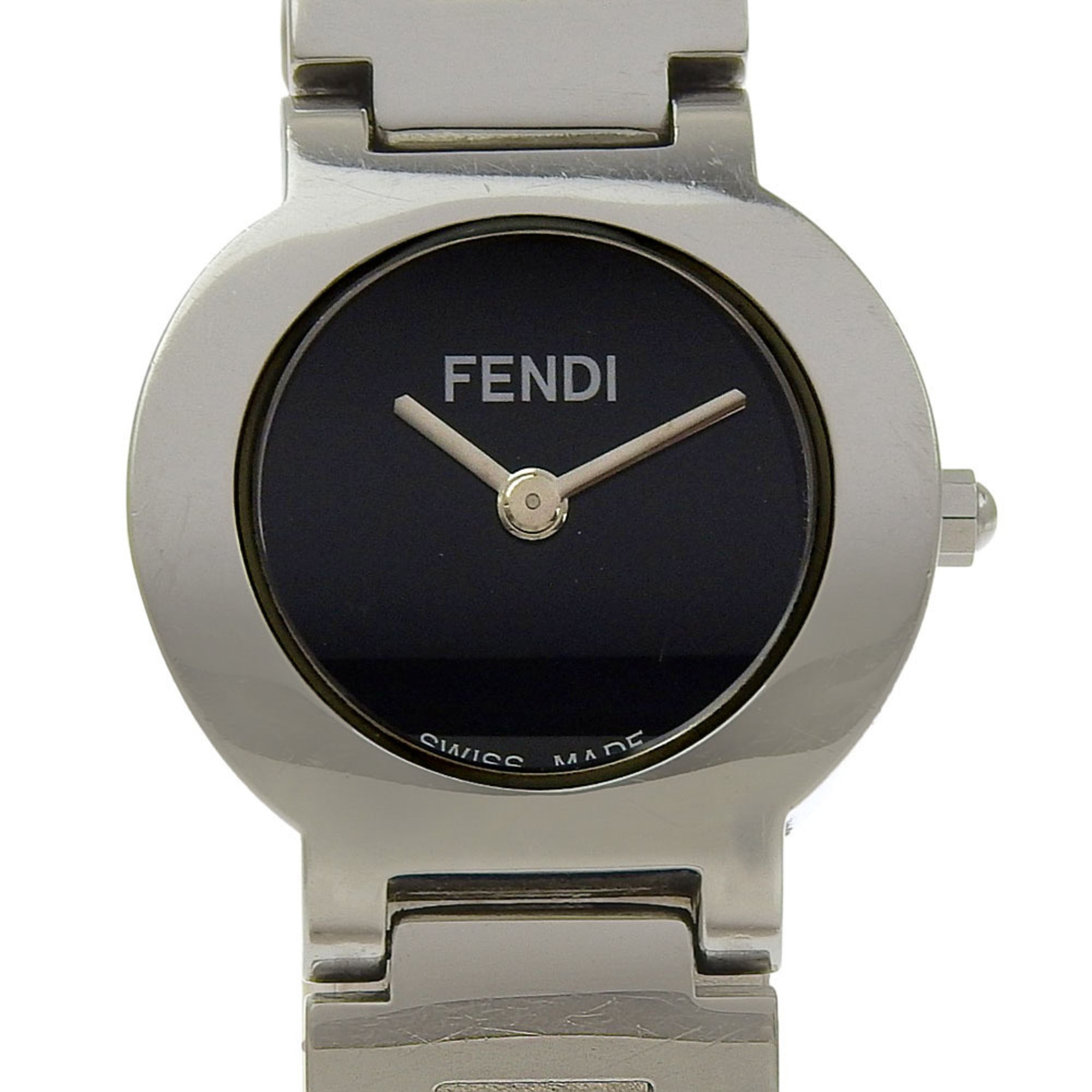 Fendi Olologi Women's Watch, 3050L Stainless Steel, Quartz, Analog, Black Dial.