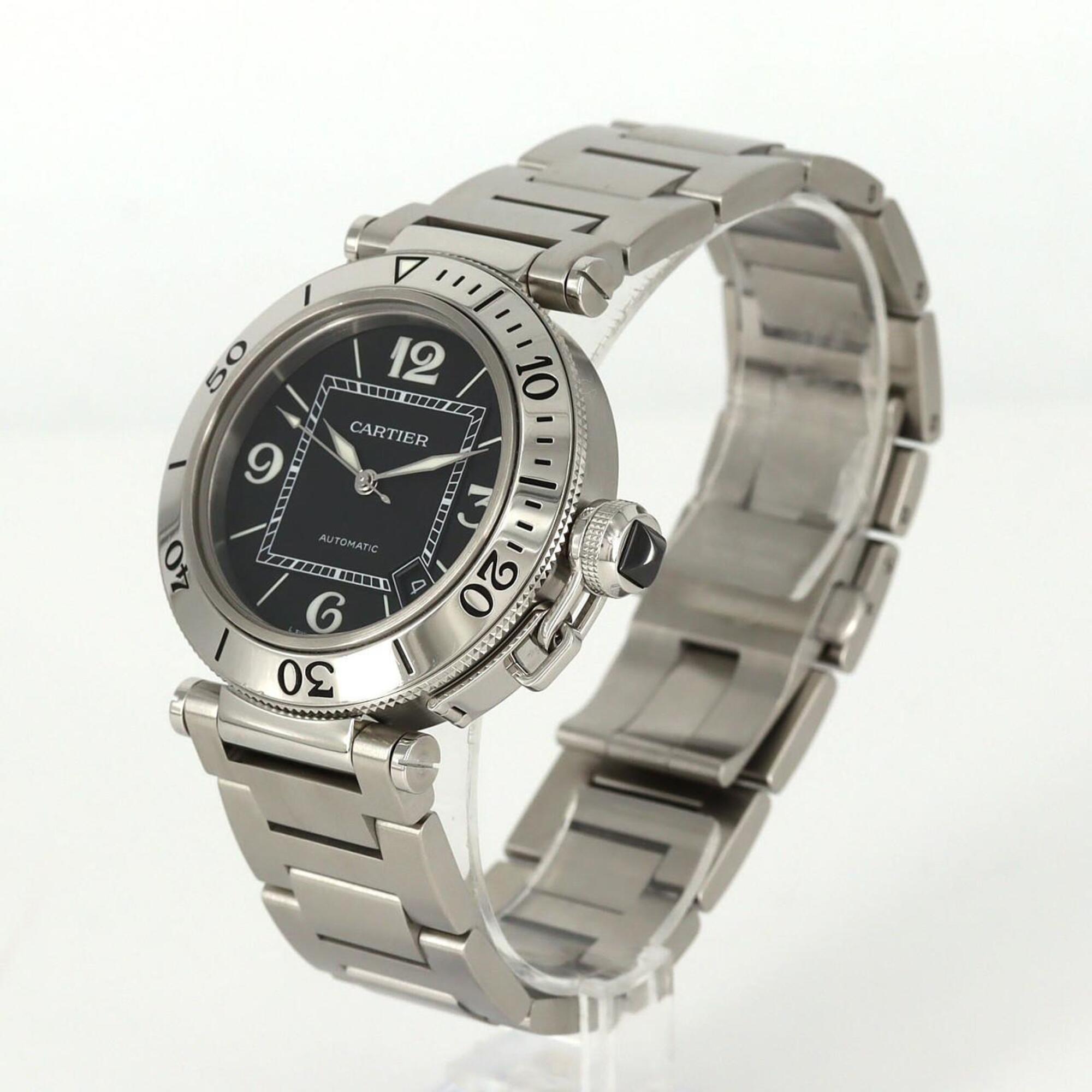 Cartier Pasha Seatimer W31077M7 Stainless Steel Automatic Watch