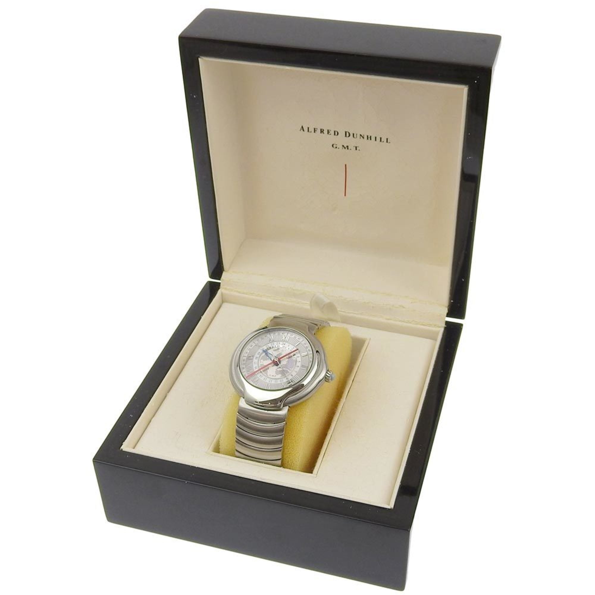 Dunhill Millennium GMT Uhr 1844 Limitierte Auflage BB8023 Edelstahl Automatik Weiß Zifferblatt Damenuhr I120224036