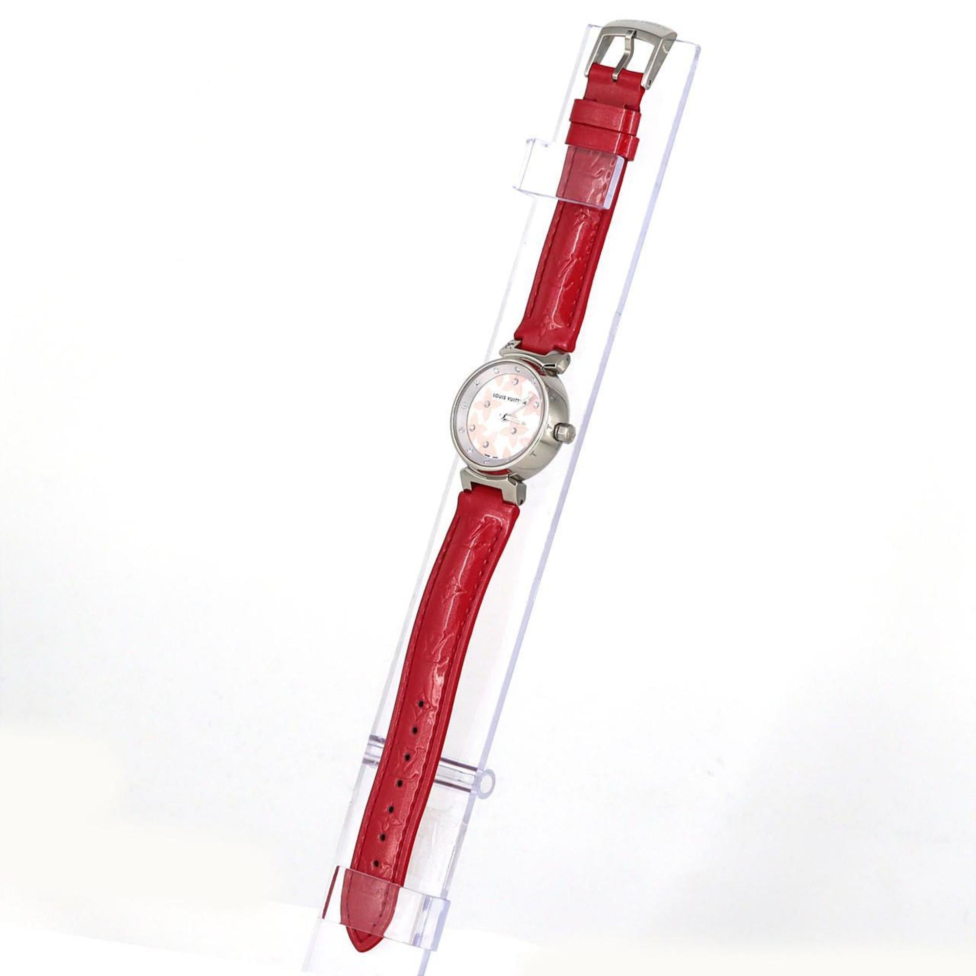 Louis Vuitton Tambour 12P Q121H Stainless Steel Quartz Watch