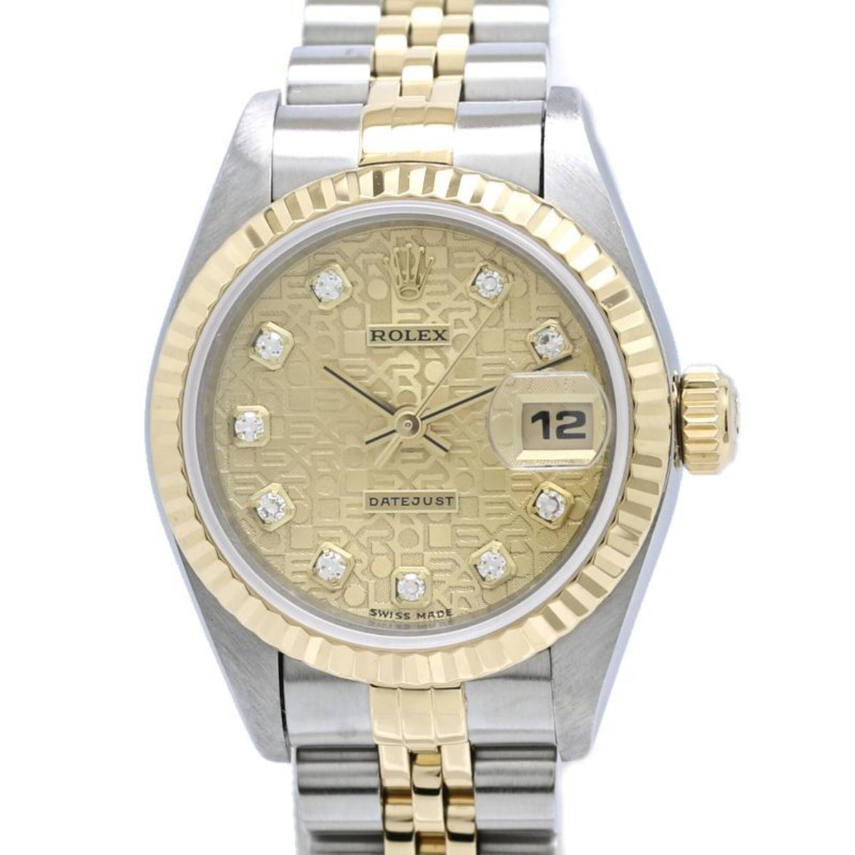 Rolex Datejust 10P Diamond 69173G Champagne Dial 26mm Watch
