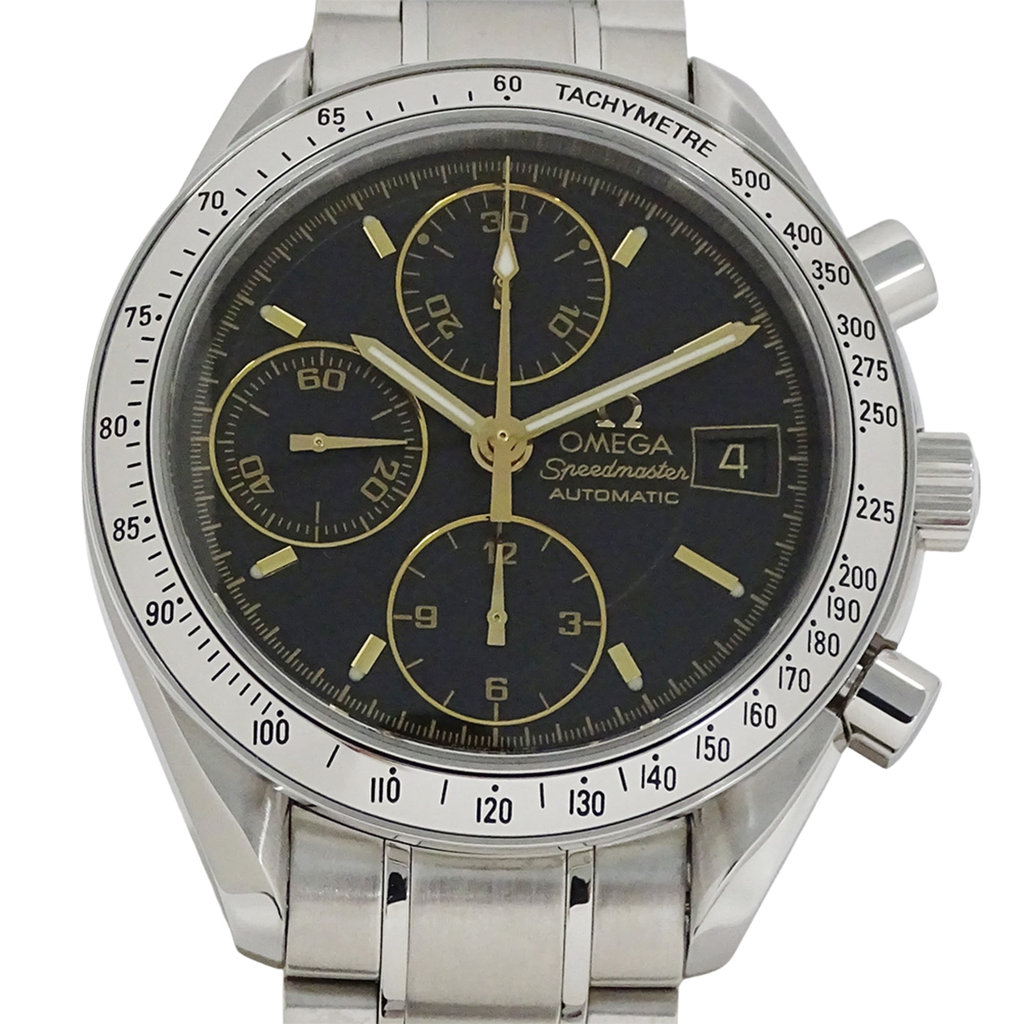 Omega Speedmaster Date 3513.54 Men's Watch, Brand Name, Chronograph, Automatic, Stainless Steel (SS), Silver, Black