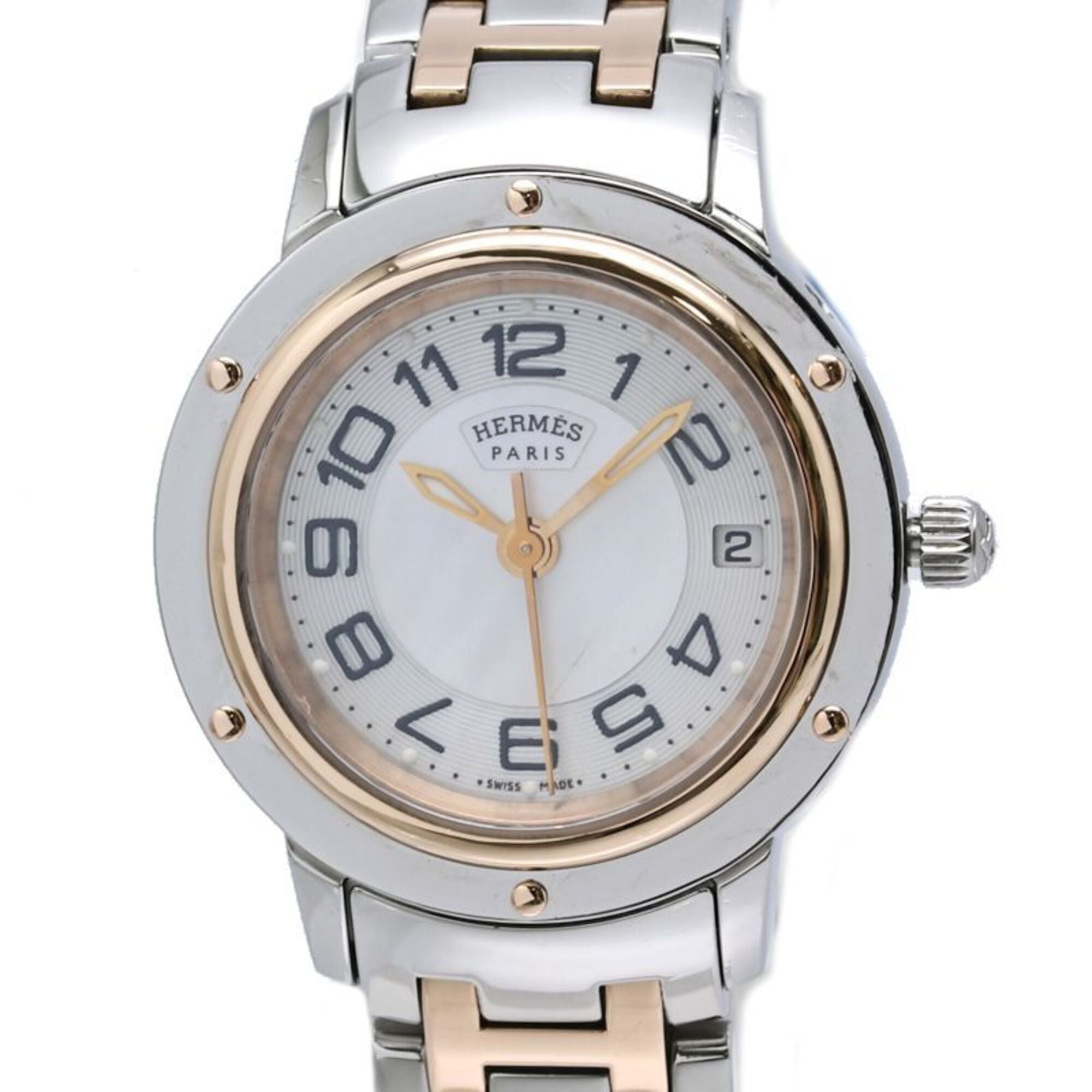 Hermes Clipper CP1.221.212/4970 035321WW00 White Dial 24mm Watch