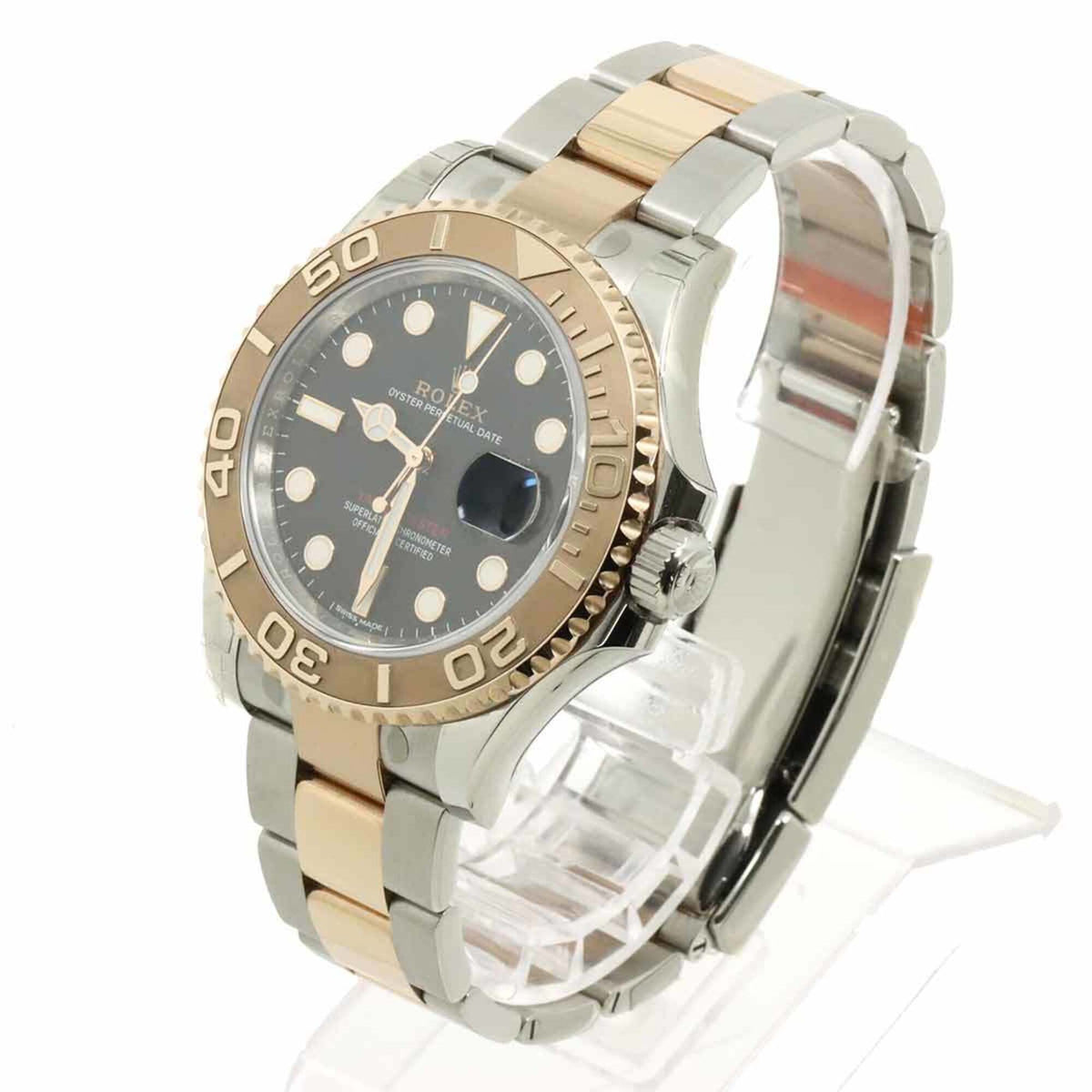Rolex Yachtmaster Rolesor 116621 Black Dial 41mm Watch