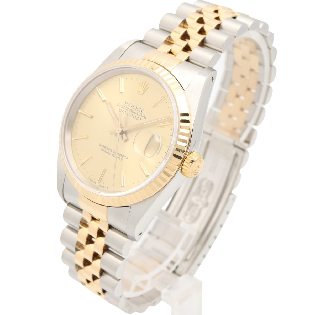 Rolex Datejust L-series 16233 Champagne, Gold Dial 36mm Watch