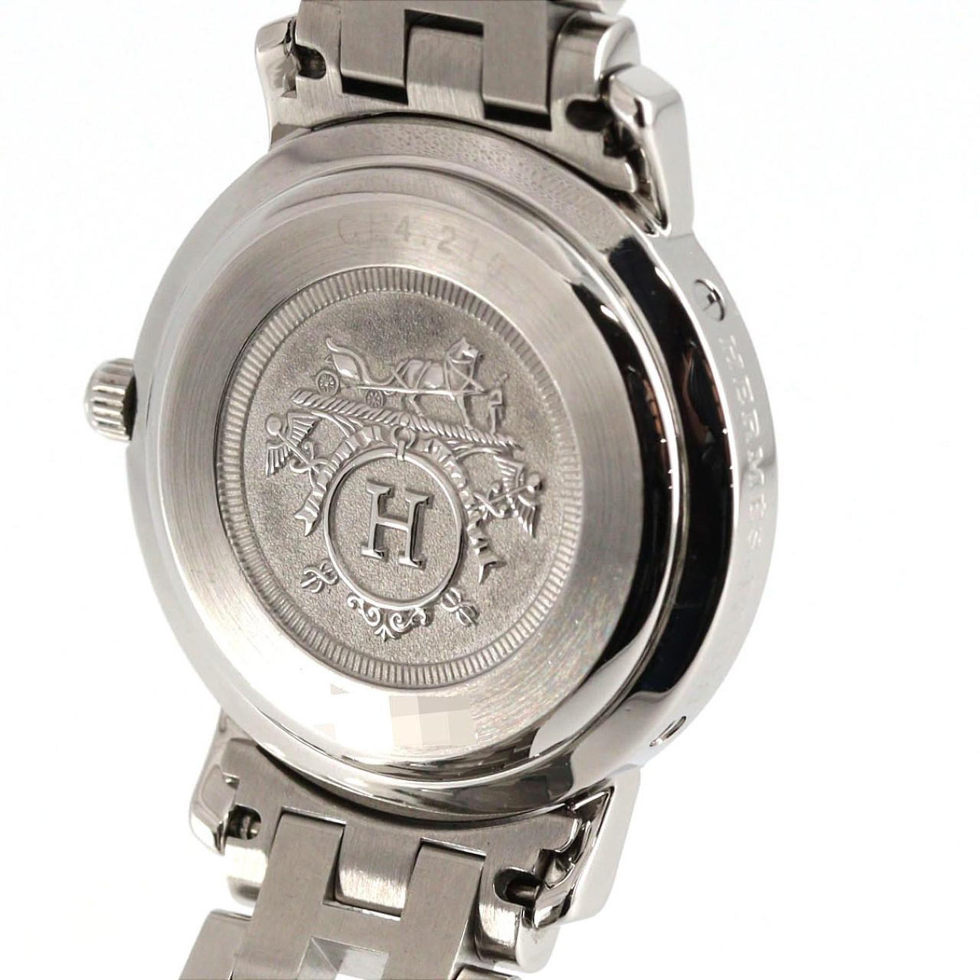 Hermès Clipper CL4.210 roestvrijstalen quartzhorloge