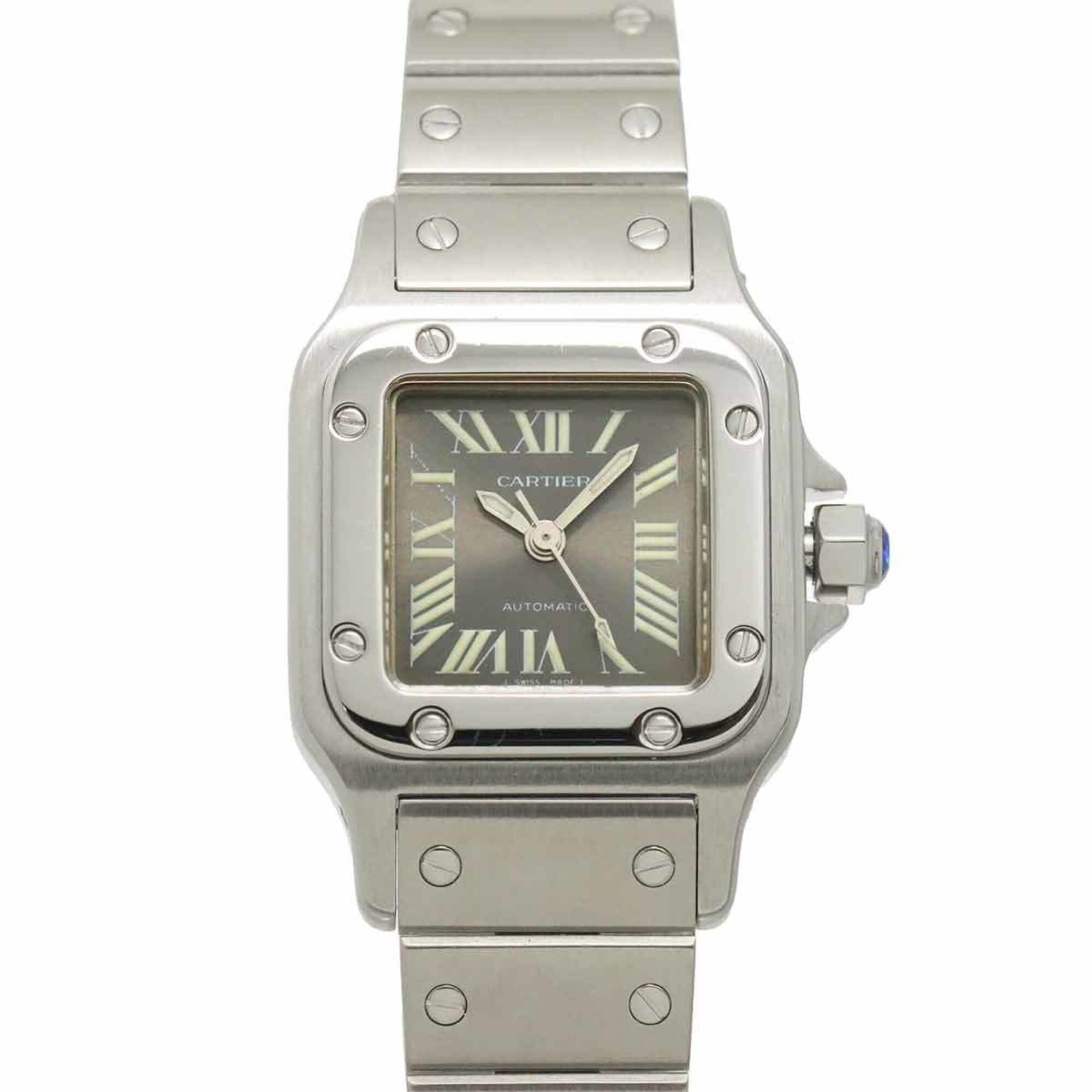 Cartier Santos Galbee SM W20066D6 Women's Watch Asia Limited Edition Gray Automatic