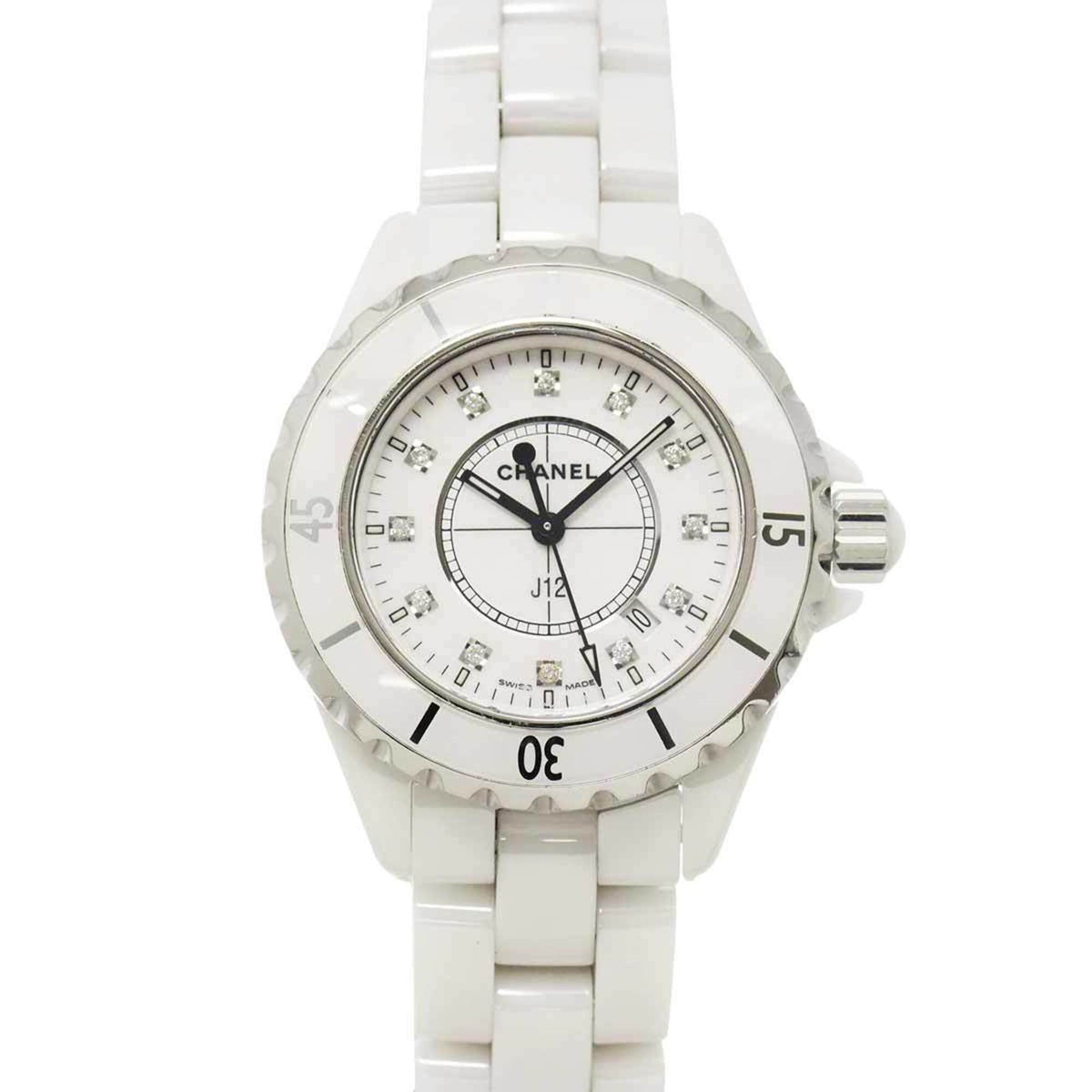 Chanel J12 33 mm H1628 horloge met witte wijzerplaat, 34 mm