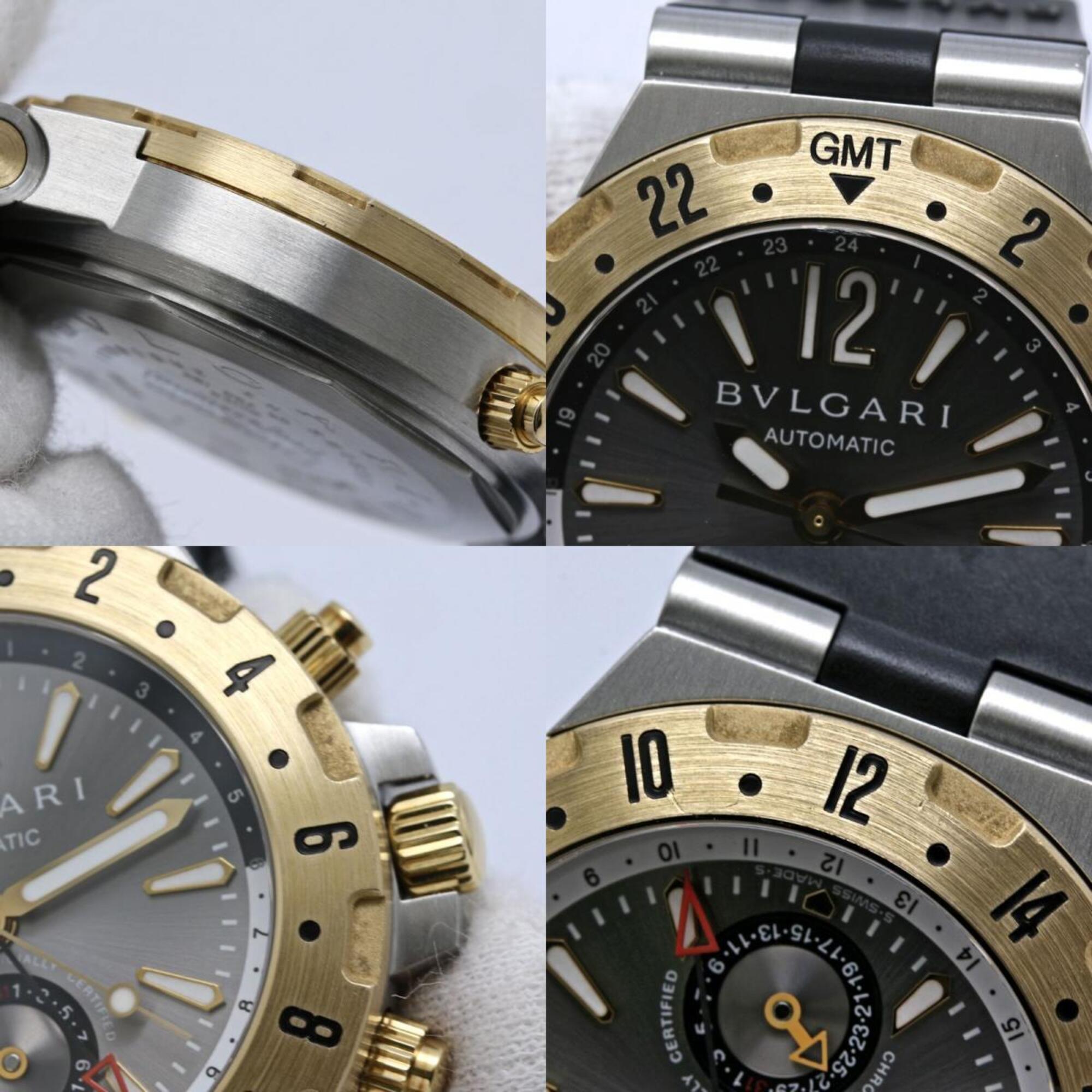 Bulgari Diagono GMT40C5SGVD GMT40SG Grey Dial 40mm Watch