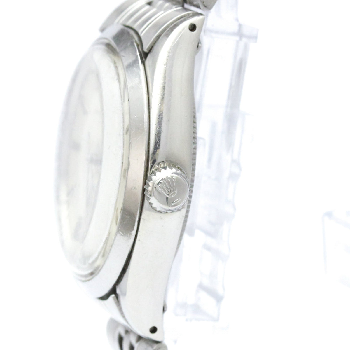 Rolex Airking 5500 Silber Zifferblatt 34 mm Uhr