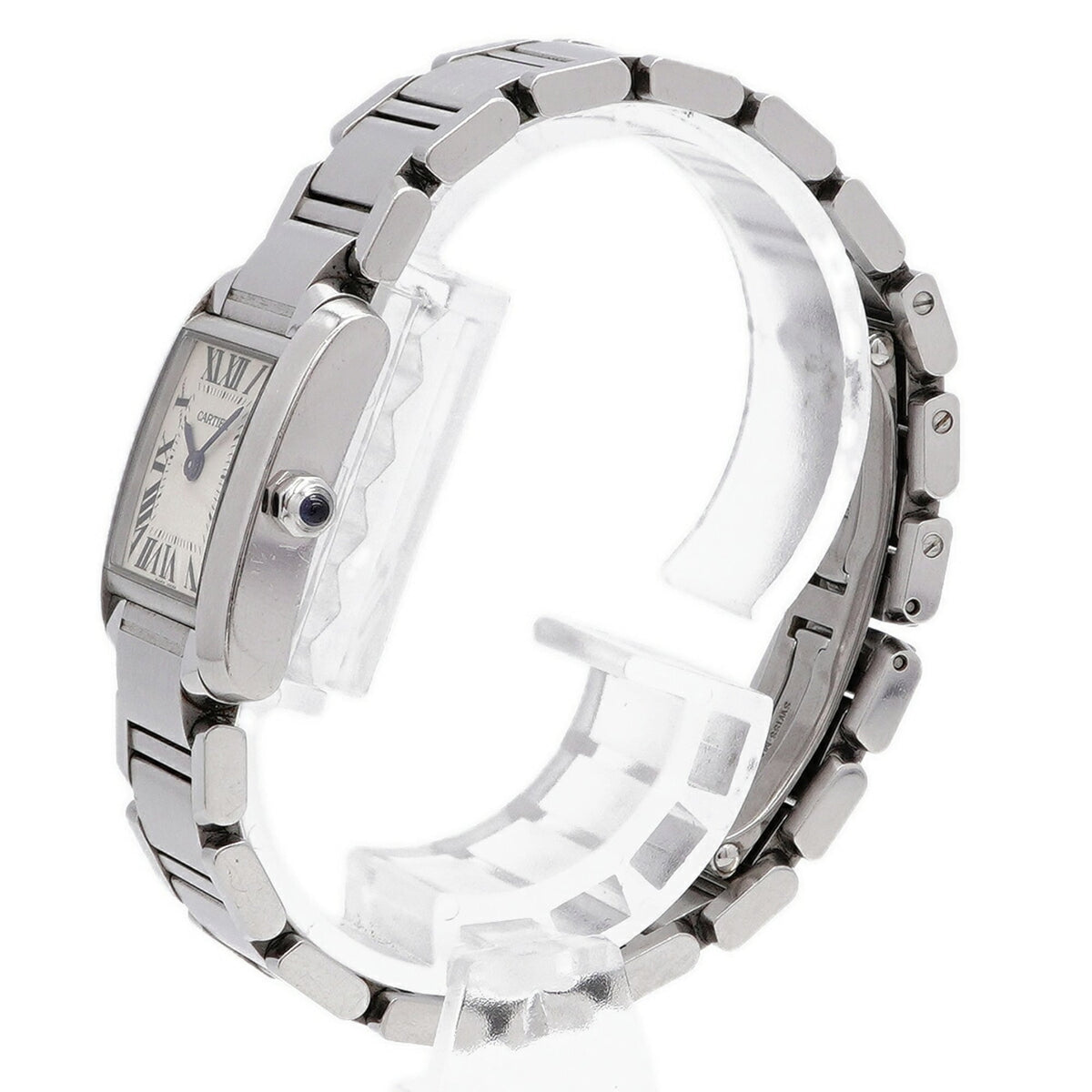 Cartier Tank Française SM W51008Q3 Weiß Zifferblatt 20 mm Uhr
