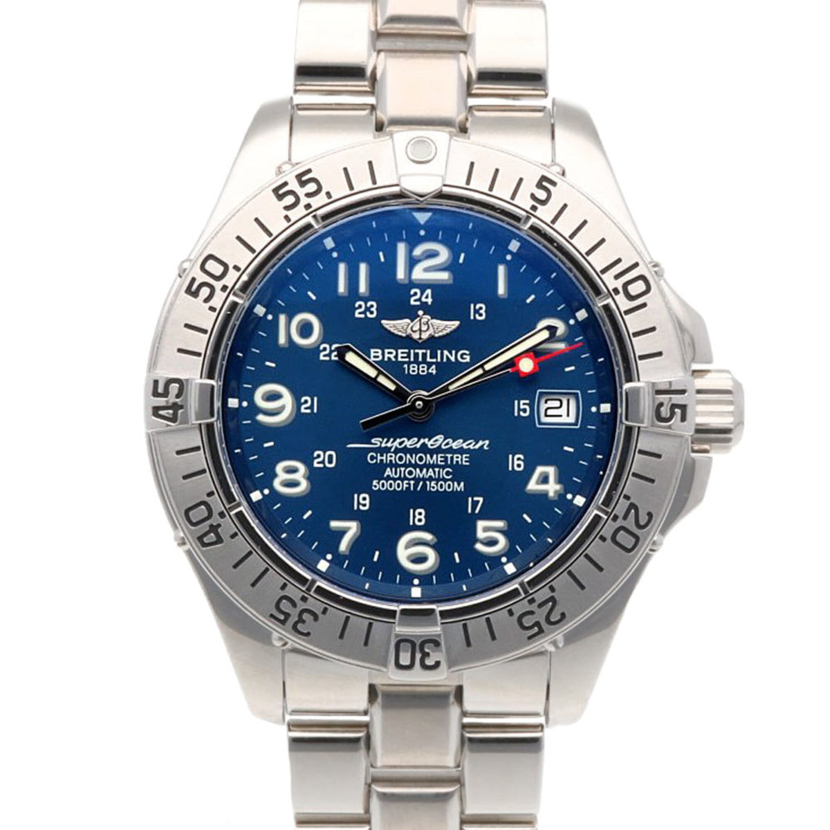 Breitling Superocean A183C89PFA mit blauem Zifferblatt, 42 mm Uhr