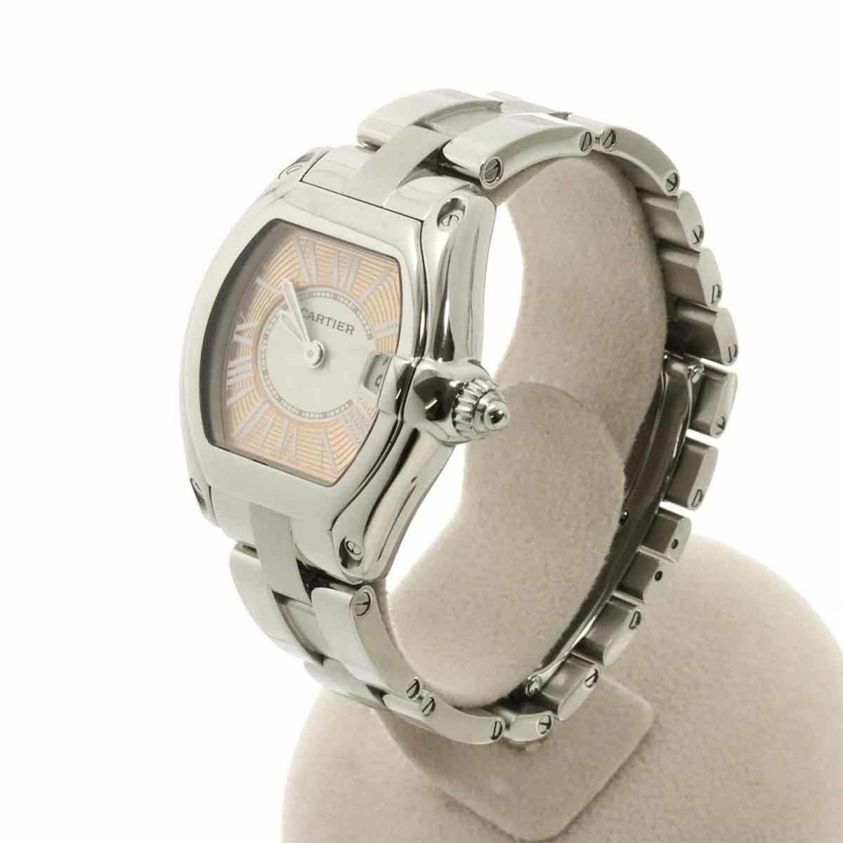 Montre Cartier Roadster SM W62054V3 Ivoire, Rose, cadran de 33 mm
