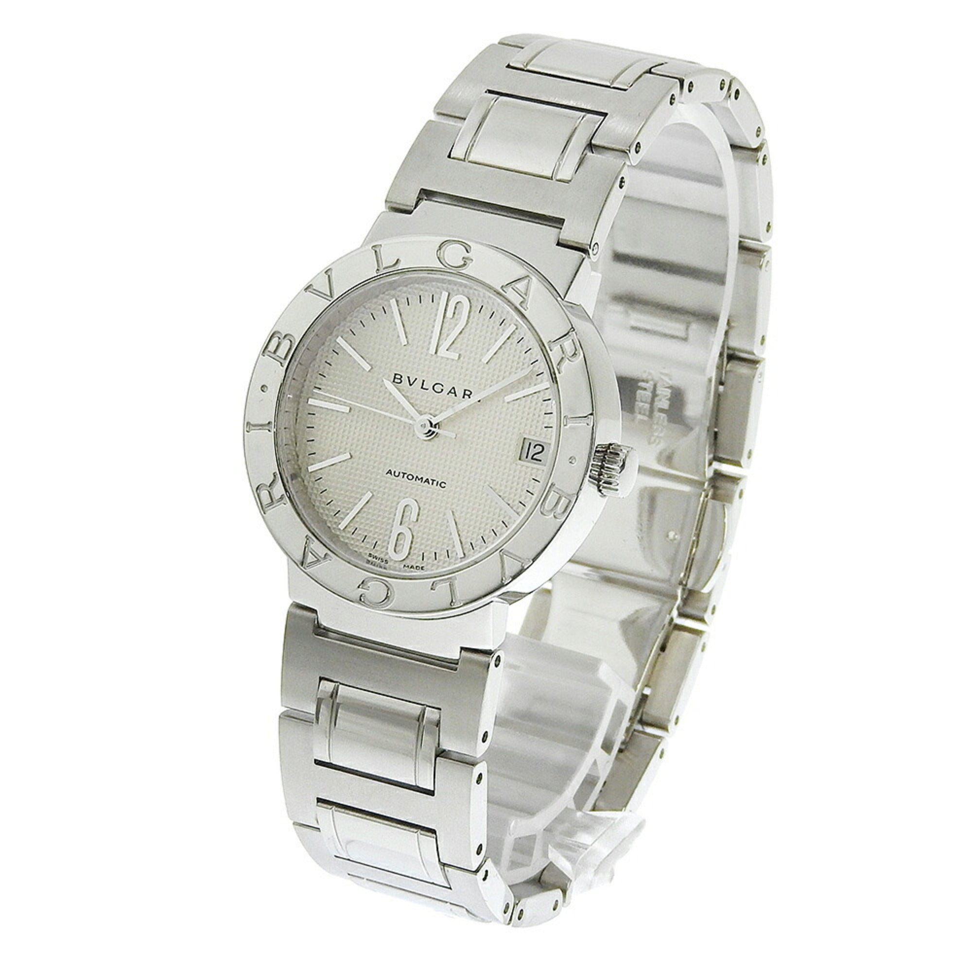 Montre Bvlgari Bulgari Date BB33SS, cadran argenté, 33 mm