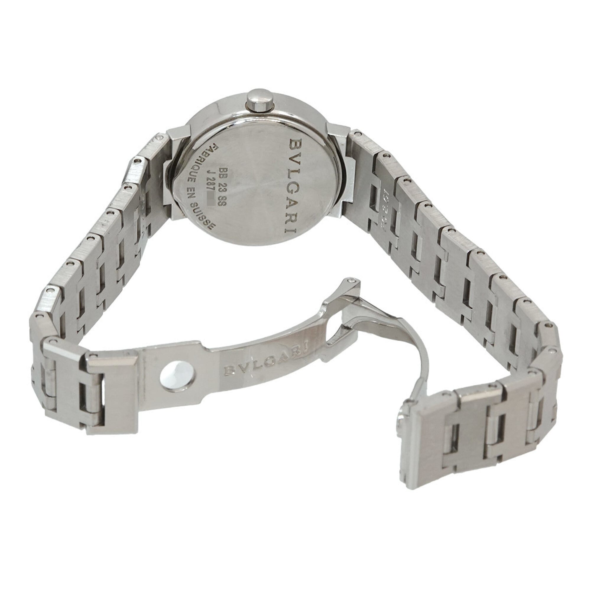 BVLGARI BB23SS dameshorloge met datum, zwart, quartz
