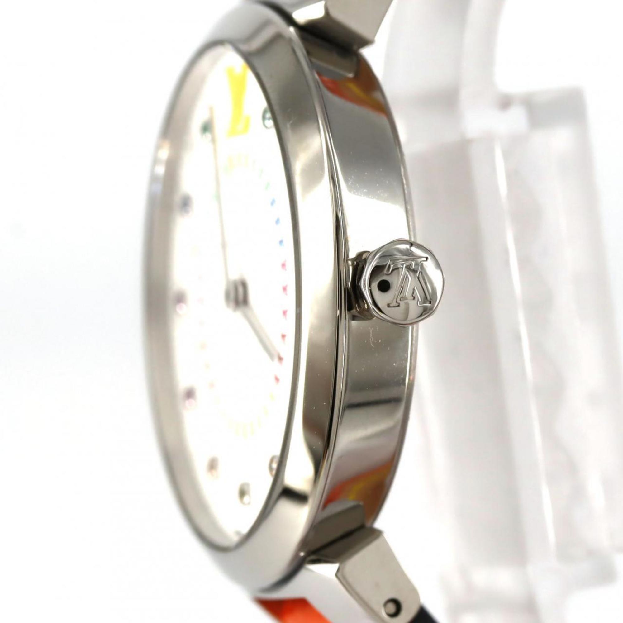 Louis Vuitton Tambour Slim 11P QA159 roestvrijstalen quartzhorloge