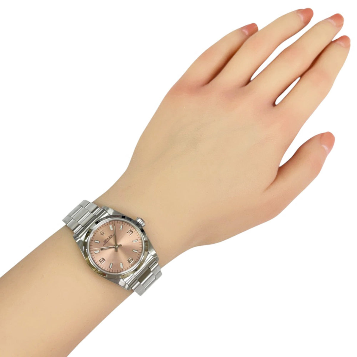 Rolex Oyster Perpetual 77080 horloge met roze wijzerplaat, 30 mm