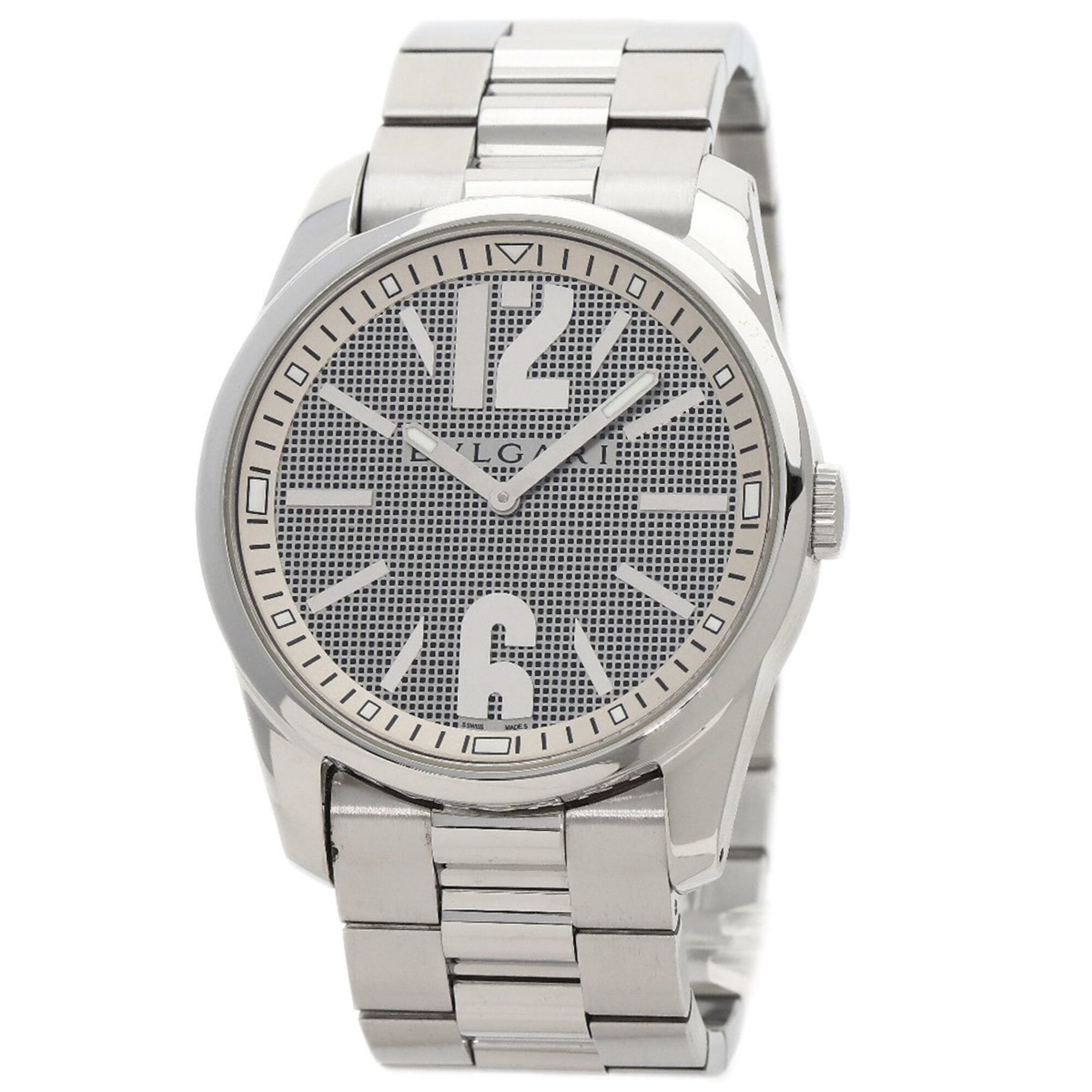 BVLGARI ST42SS Solotempo Watch Stainless Steel SS Men's