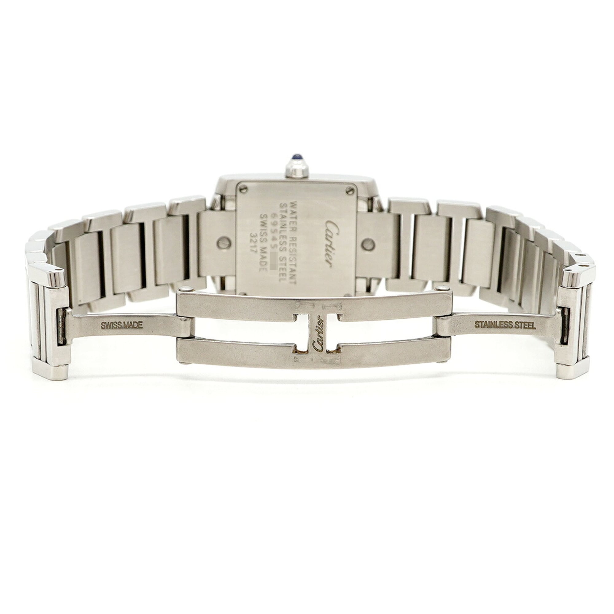 Cartier Tank Française SM Diamond WE110006 Silver Dial Wo