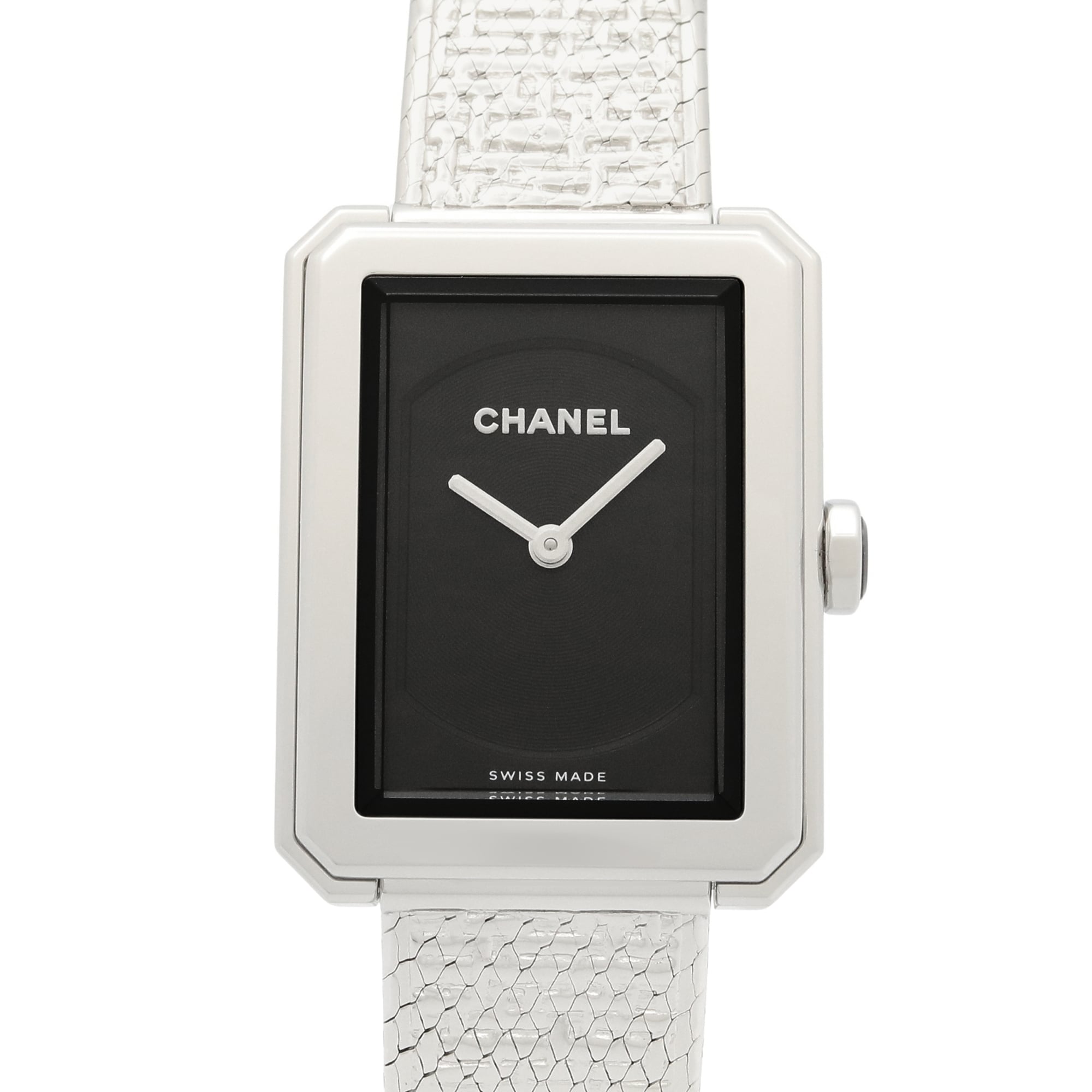 Chanel Boyfriend Tweed Watch, Stainless Steel, Women's, Black, H4876