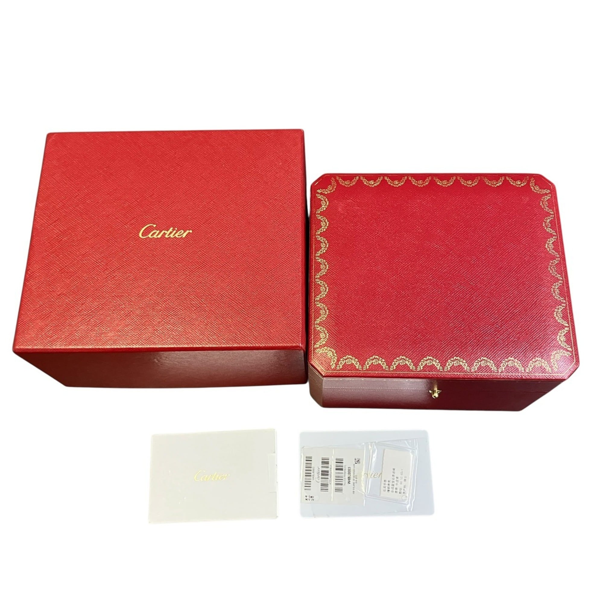 Cartier Ballon Bleu de Uhr, Gesamtgewicht 27,7 g, Edelstahl, Armband aus echtem Leder, Diamanten, Uhrwerk, Silber Zifferblatt, W4BL0002