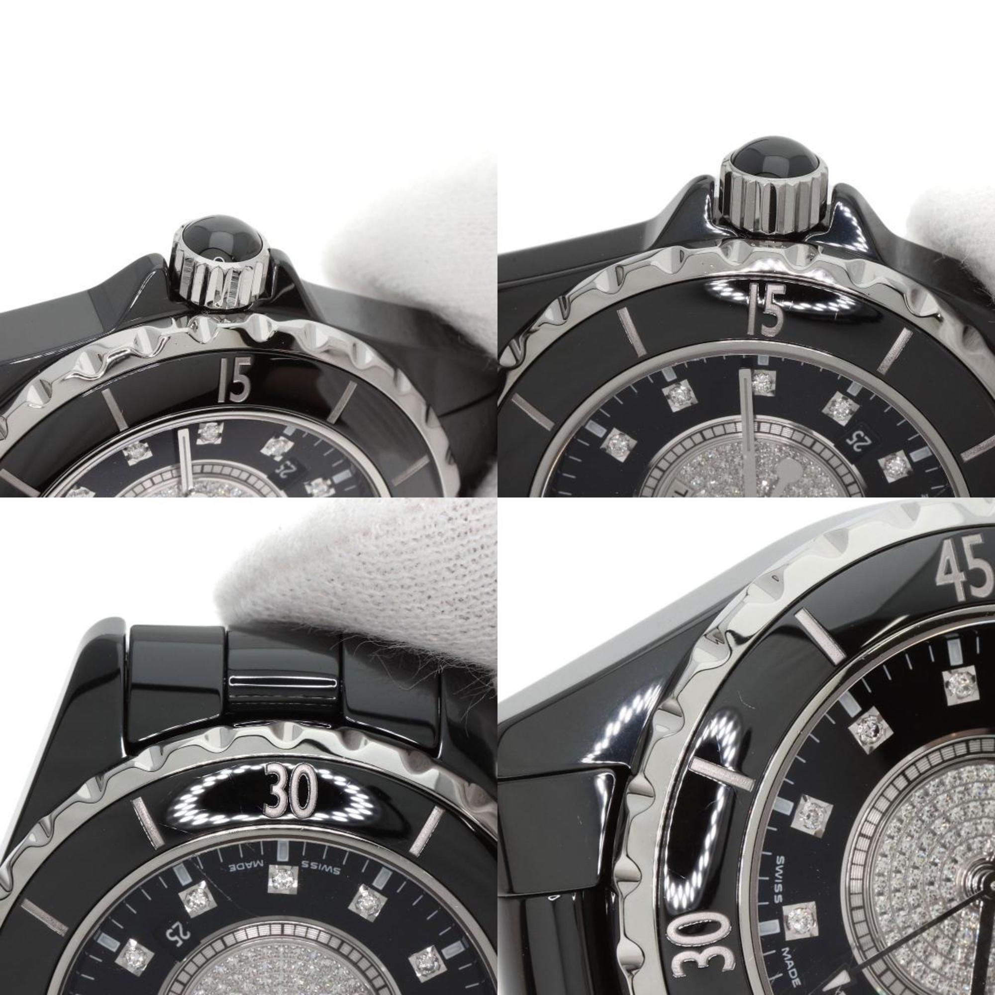 CHANEL H2122 J12 33 mm Damenuhr aus Keramik mit Diamant in der Mitte