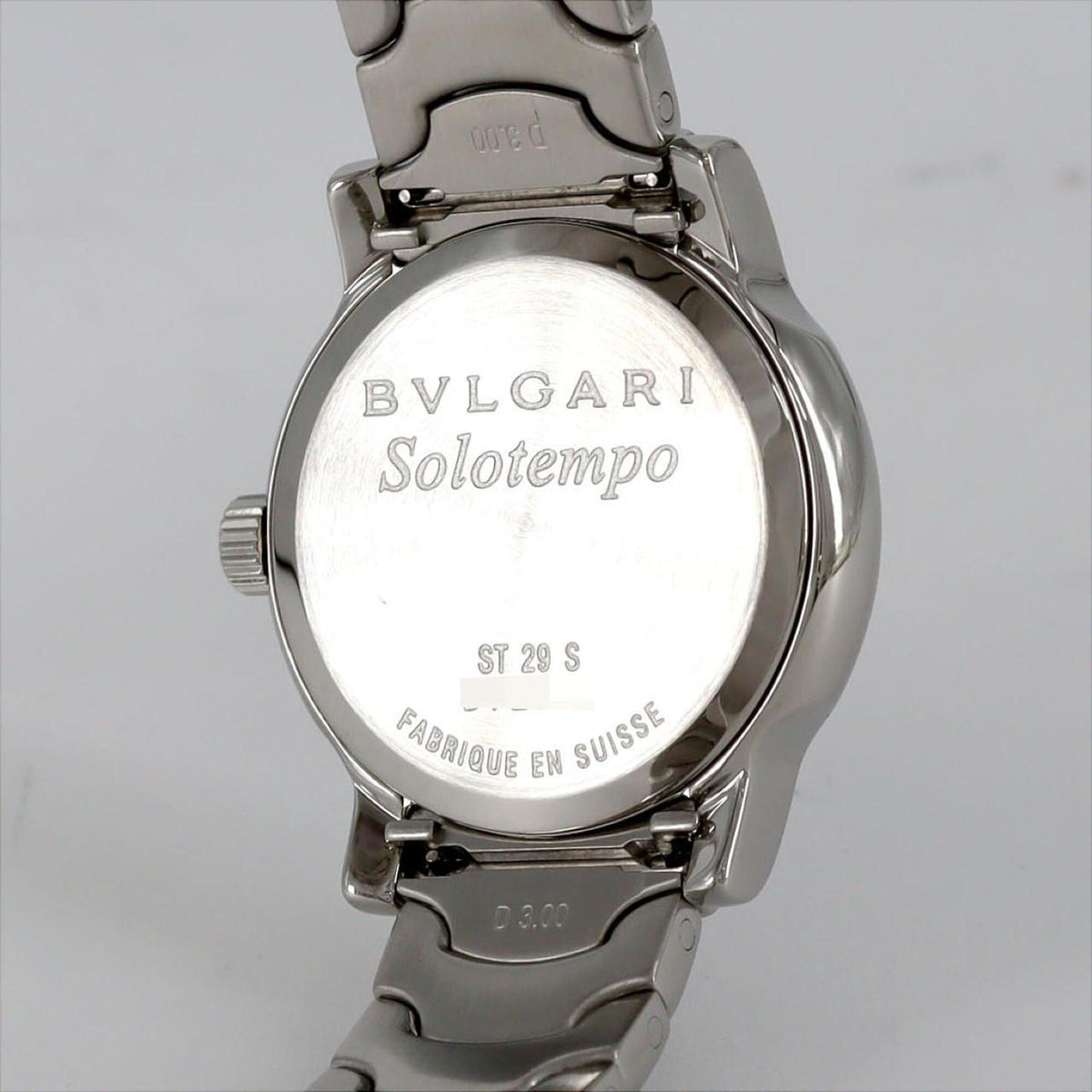 Bvlgari Bulgari Solotempo ST29S/ST29WSSD horloge met witte wijzerplaat, 29 mm