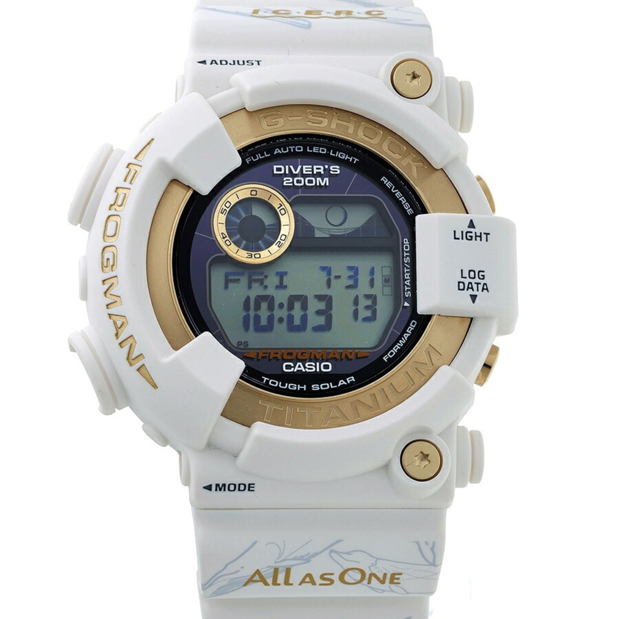 Casio G-SHOCK MASTER-OF-G Frogman ICERC Japan Kooperationsmodell GW-8201K-7JR Schwarz, goldenes Zifferblatt, 50 mm Uhr