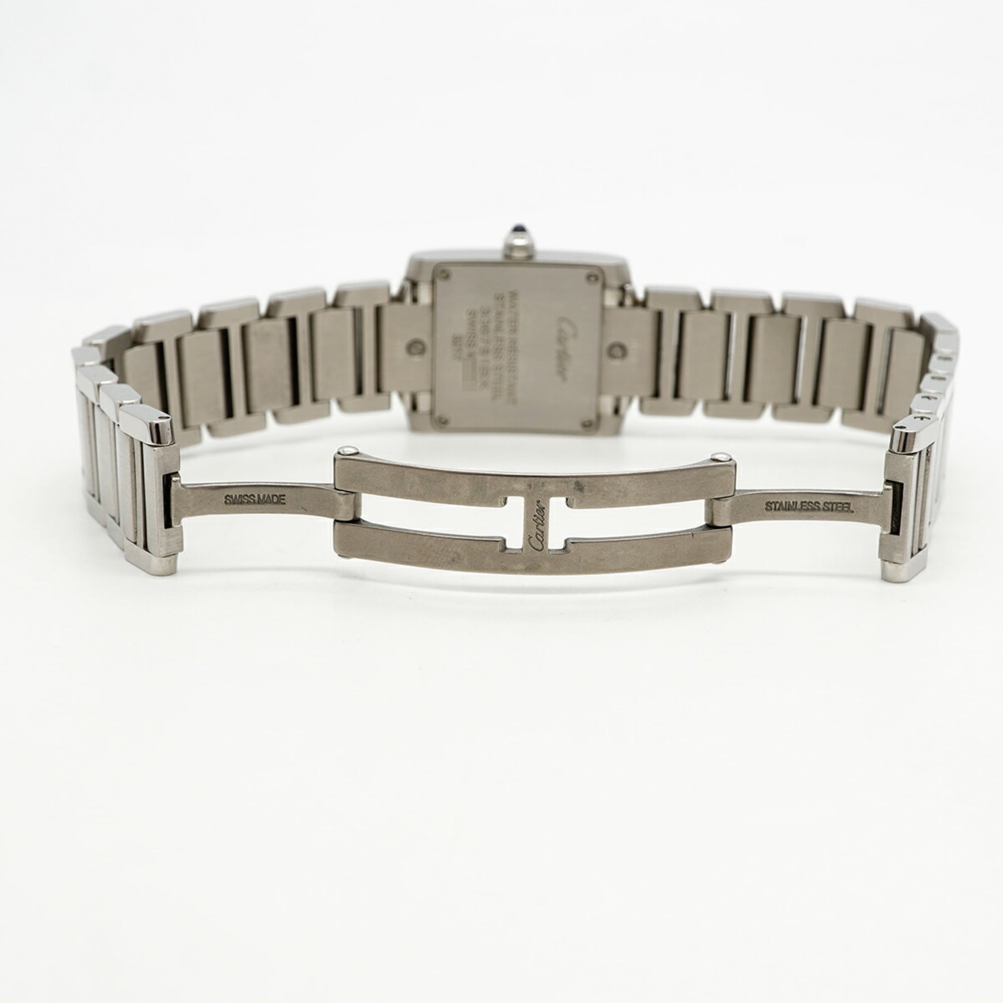 Cartier Tank Française SM W51008Q3 Damenuhr Elfenbein Zifferblatt