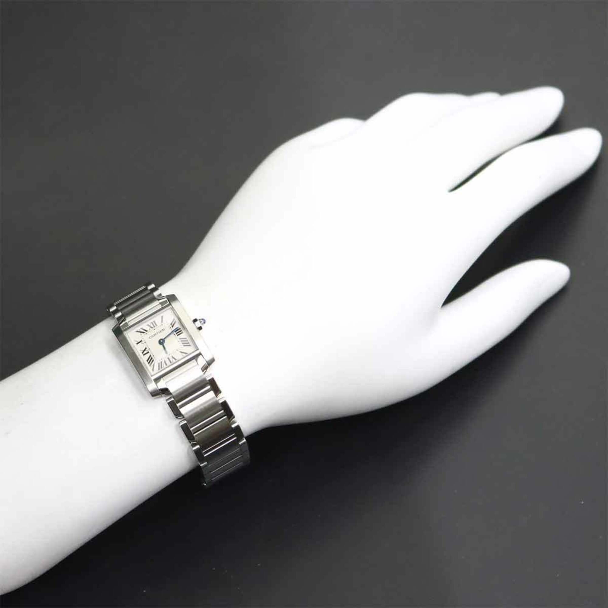 Cartier Tank Francaise SM W51008Q3 Women's Watch, Ivory, Quartz Watch
