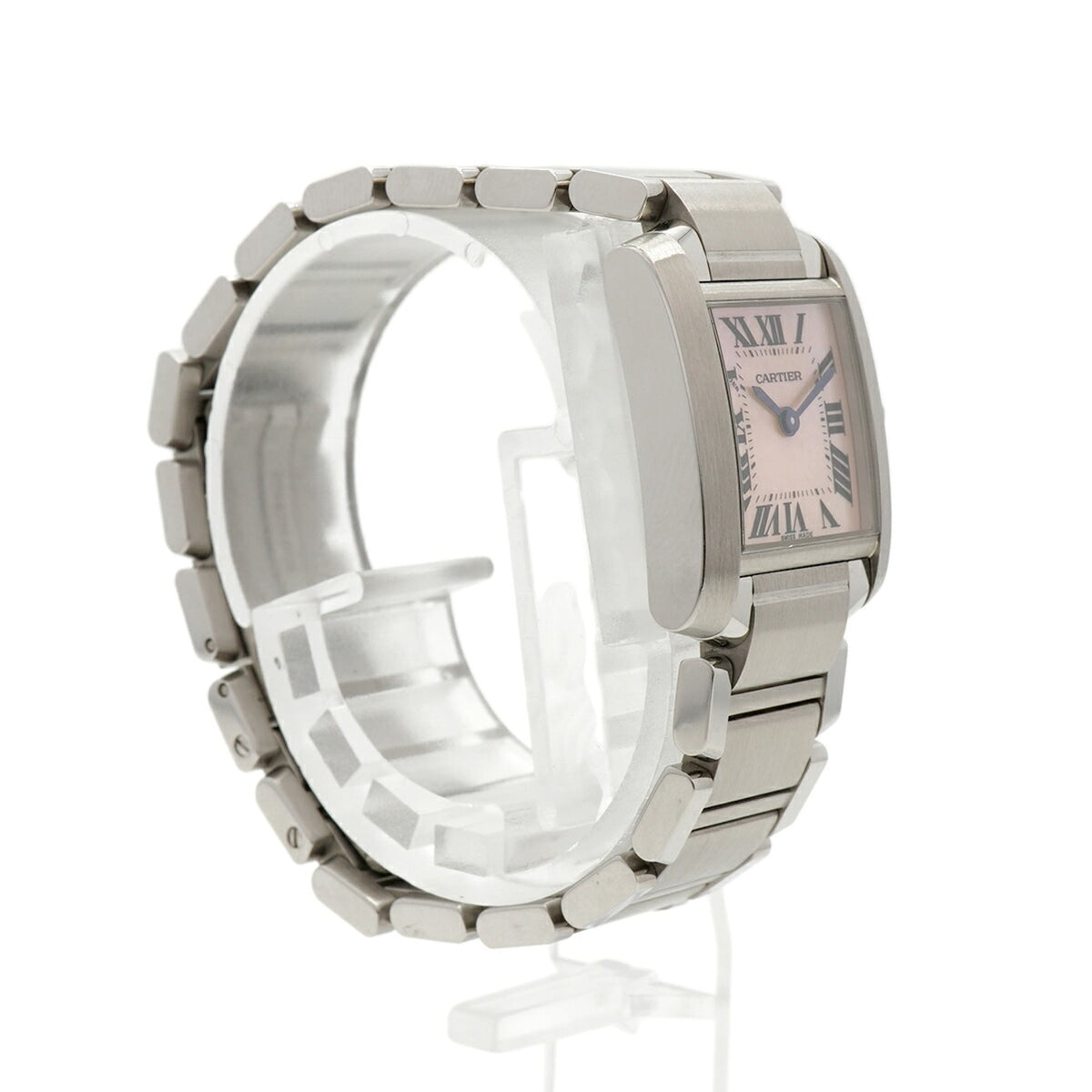 Cartier Tank Française SM W51028Q3 horloge met roze wijzerplaat, 20 mm