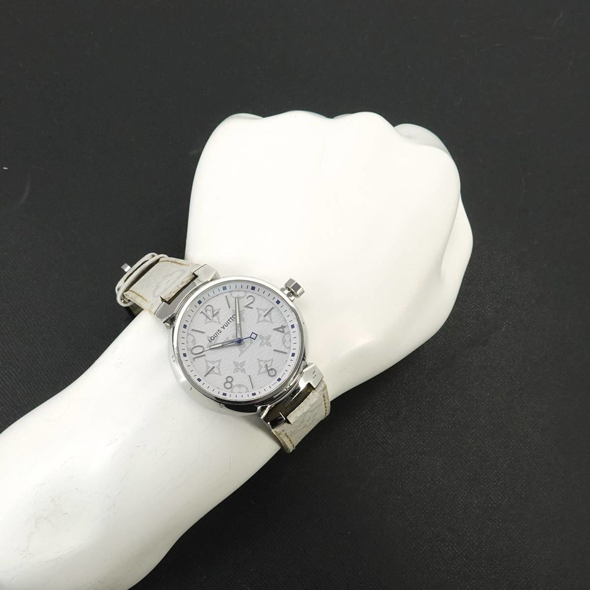 Louis Vuitton Tambour GM Monogram Wit QA114 Herenhorloge Kwarts