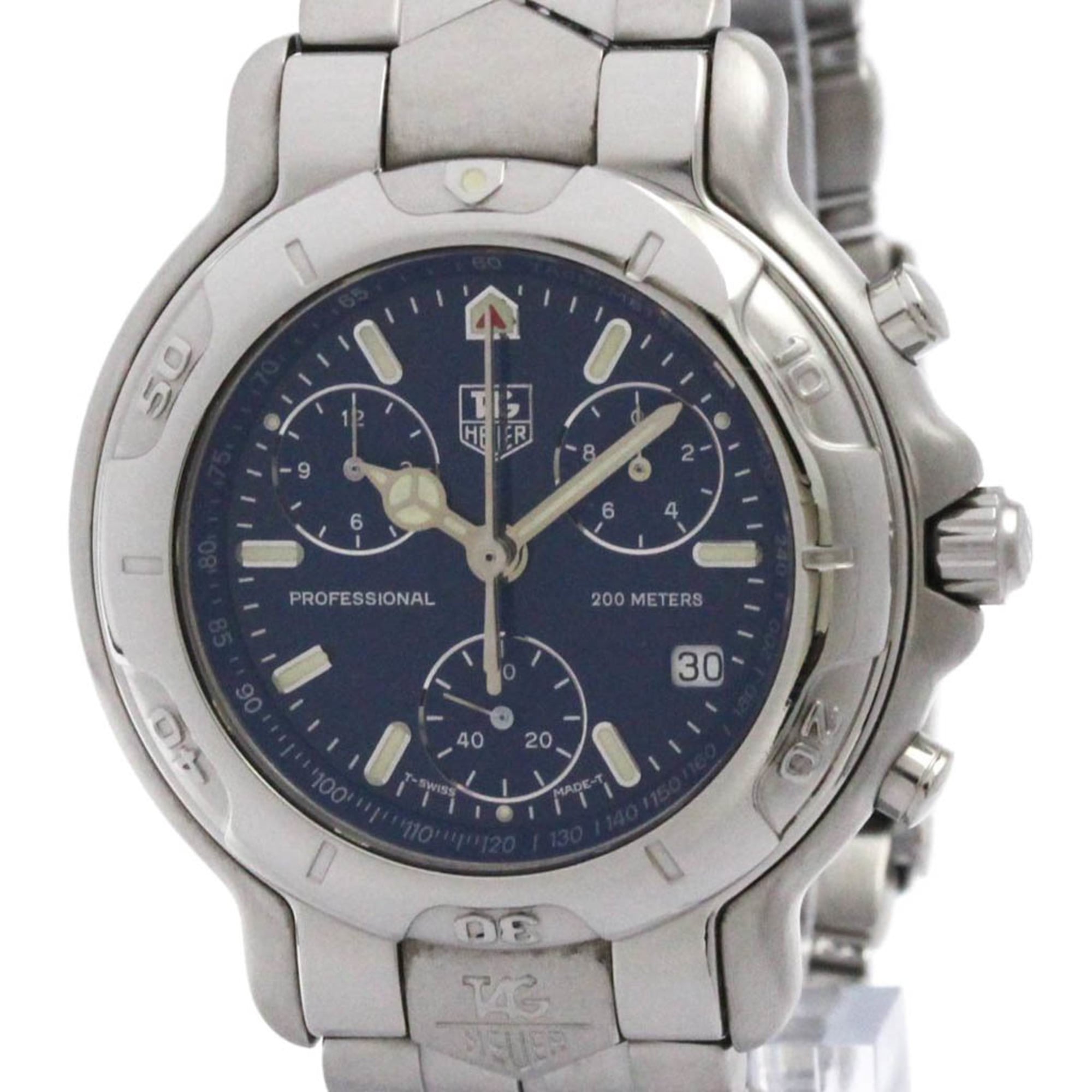 TAG HEUER 6000 Chronogragh Steel Quartz Mens Watch CH1111