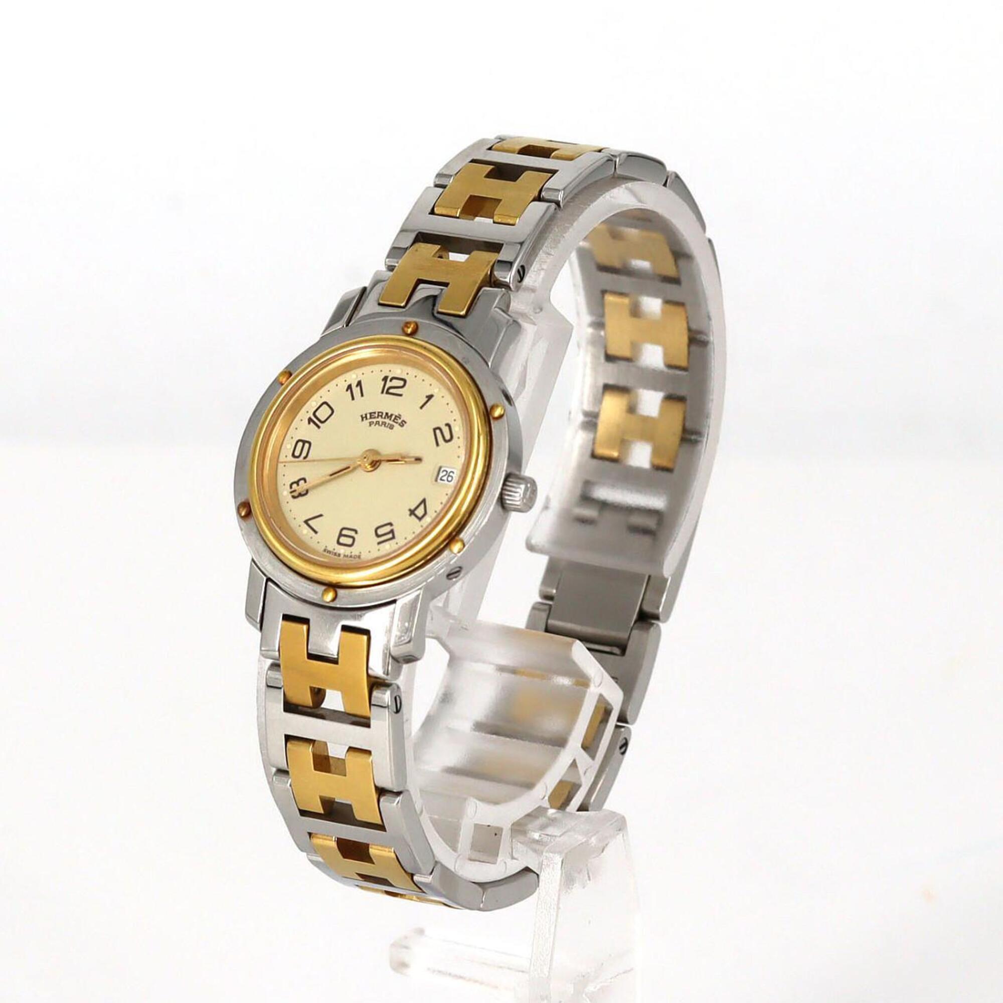 Hermes Clipper Combination SSxGP Quartz Watch