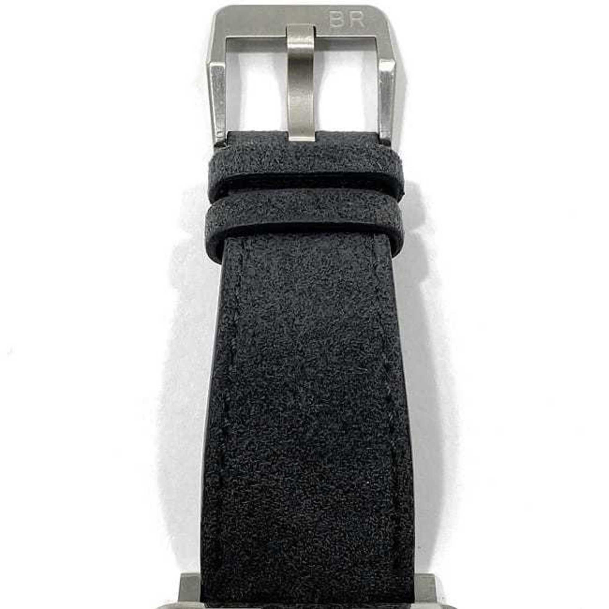 Bell & Ross Uhr Aviation 39 F-22679 Camouflage Weiß Gehäuse Silber BRS-64-S Herrenuhr Edelstahl Wildleder Kautschuk Quarz Quadratisch Zifferblatt austauschbares Armband batteriebetrieben