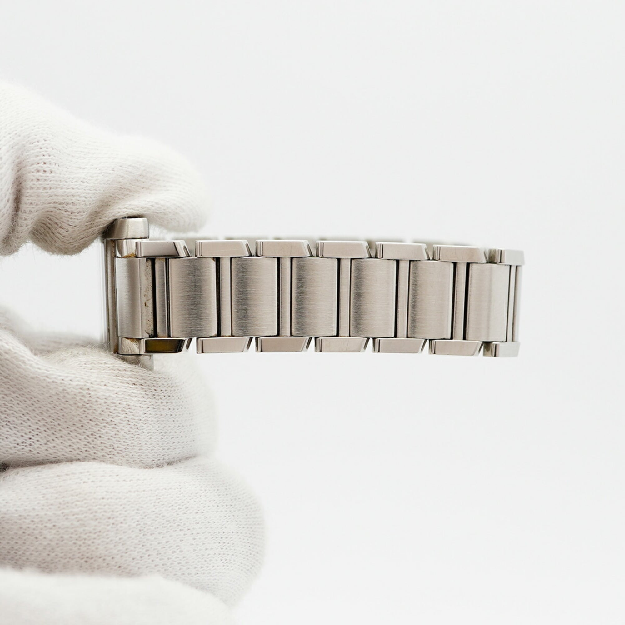Cartier Tank Française SM W51008Q3 Damenuhr Elfenbein Zifferblatt