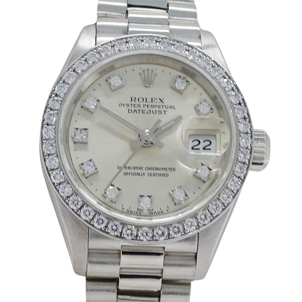 Rolex Datejust 69136G Silver Dial 26mm Watch