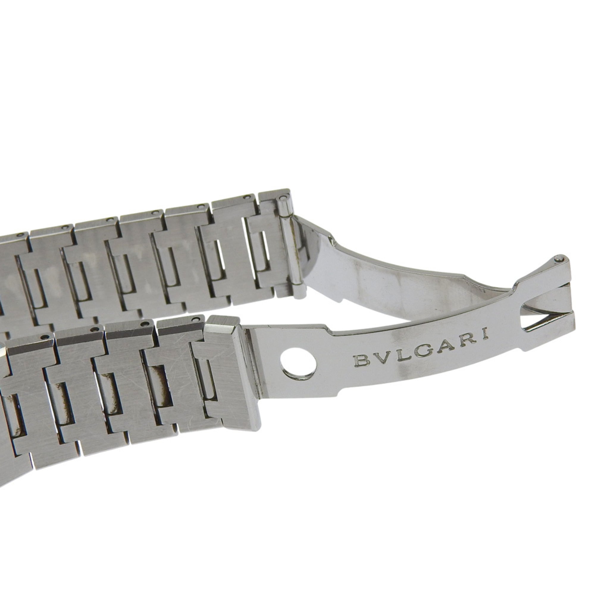 BVLGARI Quadrado-horloge SQ29SSD, roestvrij staal, quartz, analoog display, zwarte wijzerplaat, unisex