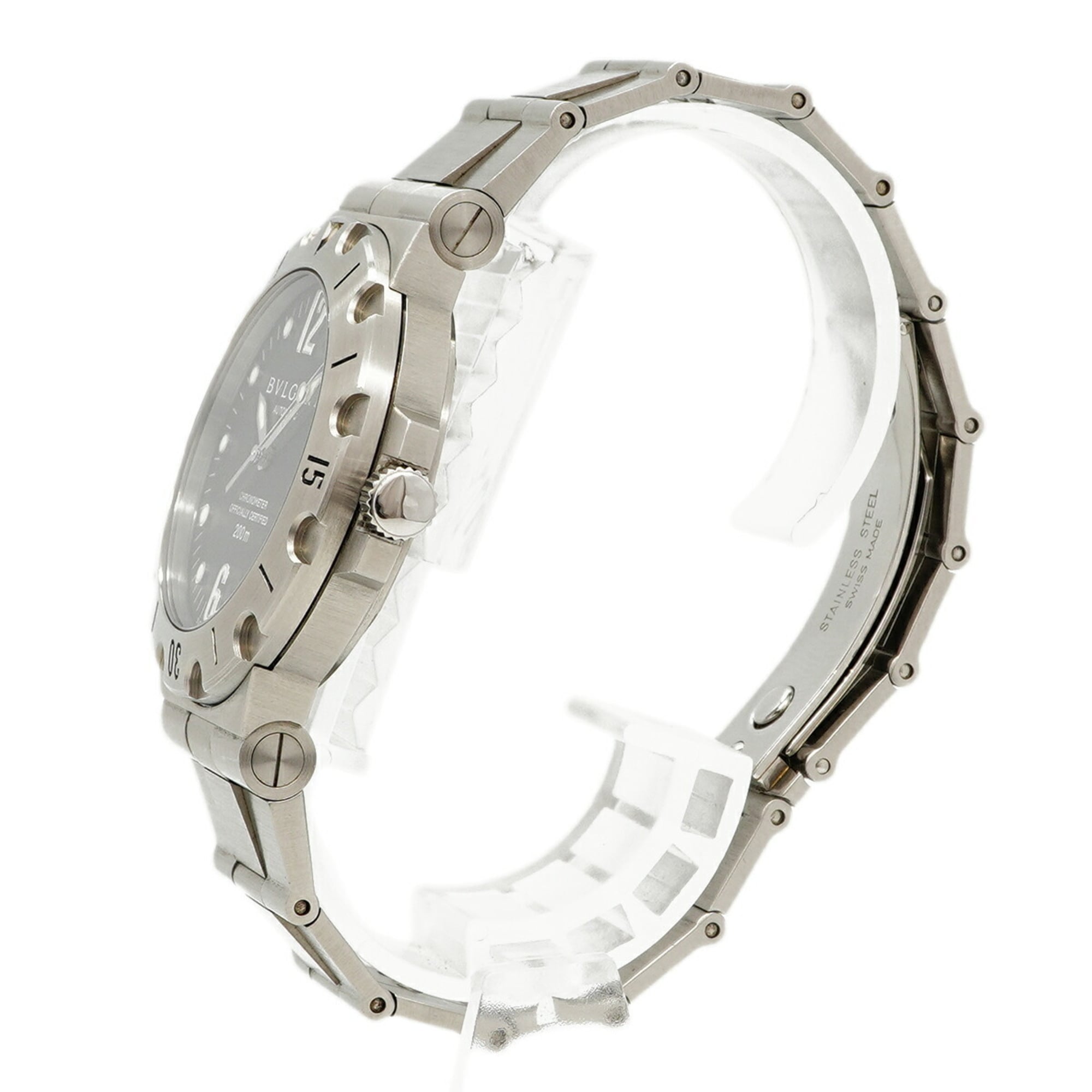 Bulgari Diagono scuba SD38S Black Dial 38mm Watch