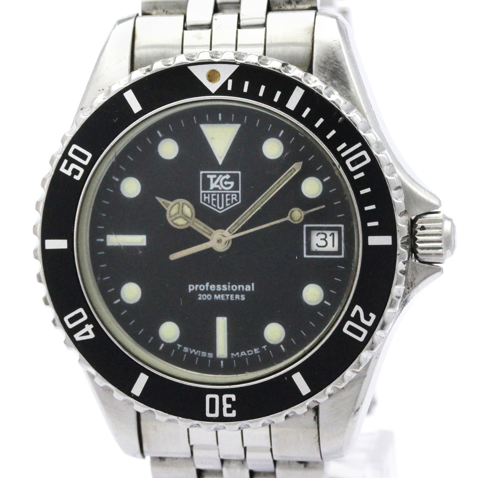 TAG Heuer Professional 980.013 Black Dial Stainless steel 37mm Watch