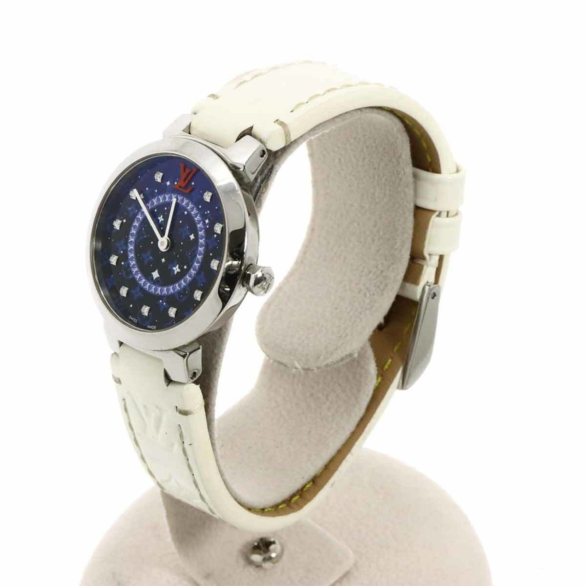 Louis Vuitton Tambour PM Kobe Store QA171, marineblaues Zifferblatt, 28 mm Uhr
